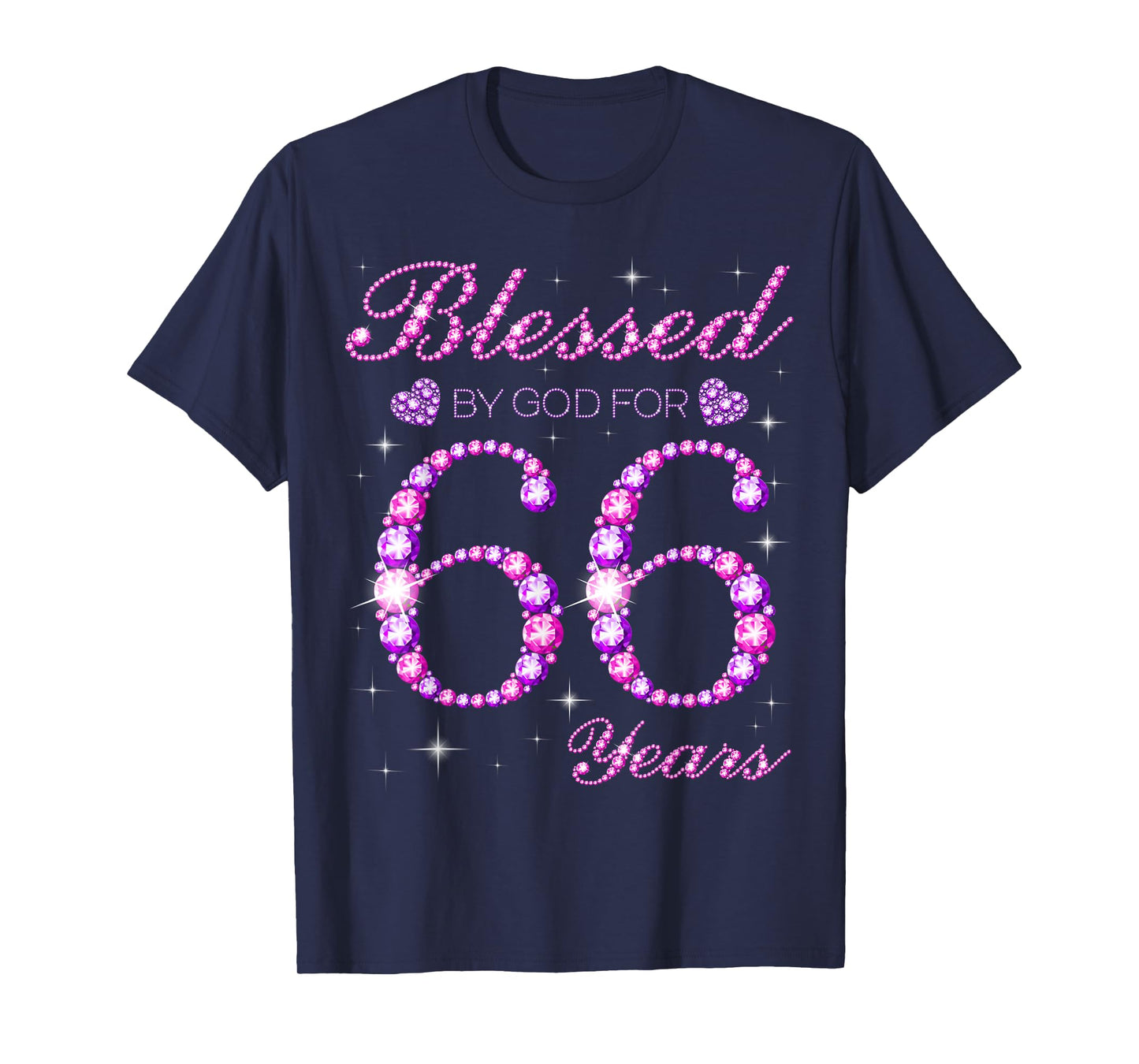 Blessed by God for 66 Years Old 66th Birthday Party T-Shirt