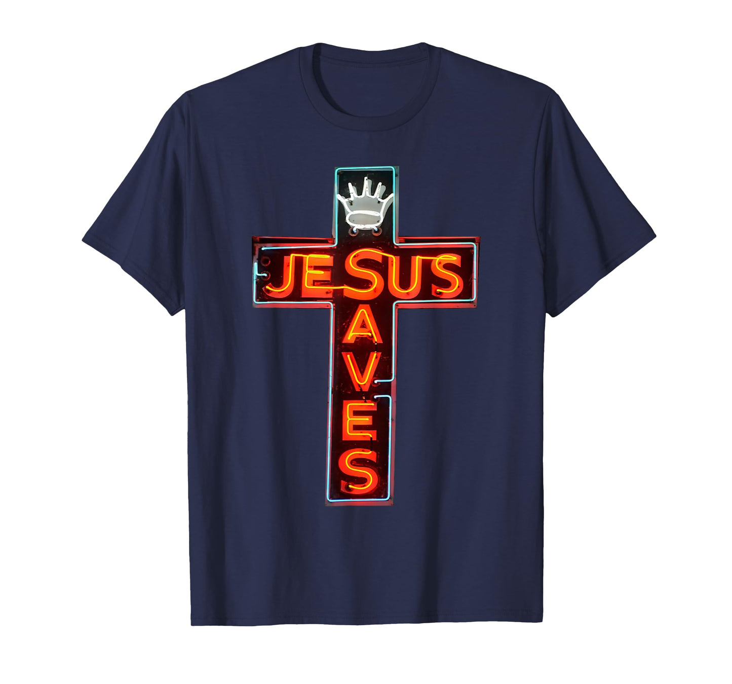 Vintage Jesus Saves Cross Christian Retro Bible Verse T-Shirt