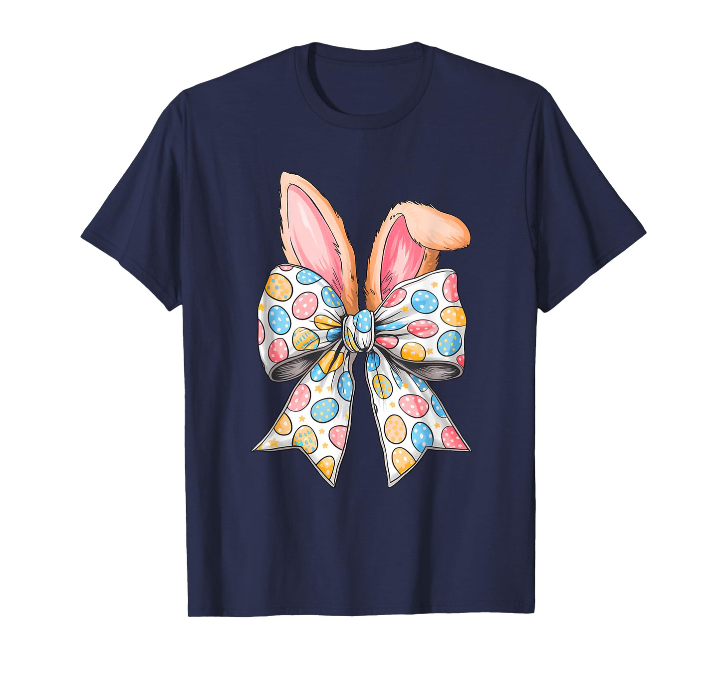 Easter Day Coquette Bow Cute Bunny Rabbit Girls Teens Kids T-Shirt