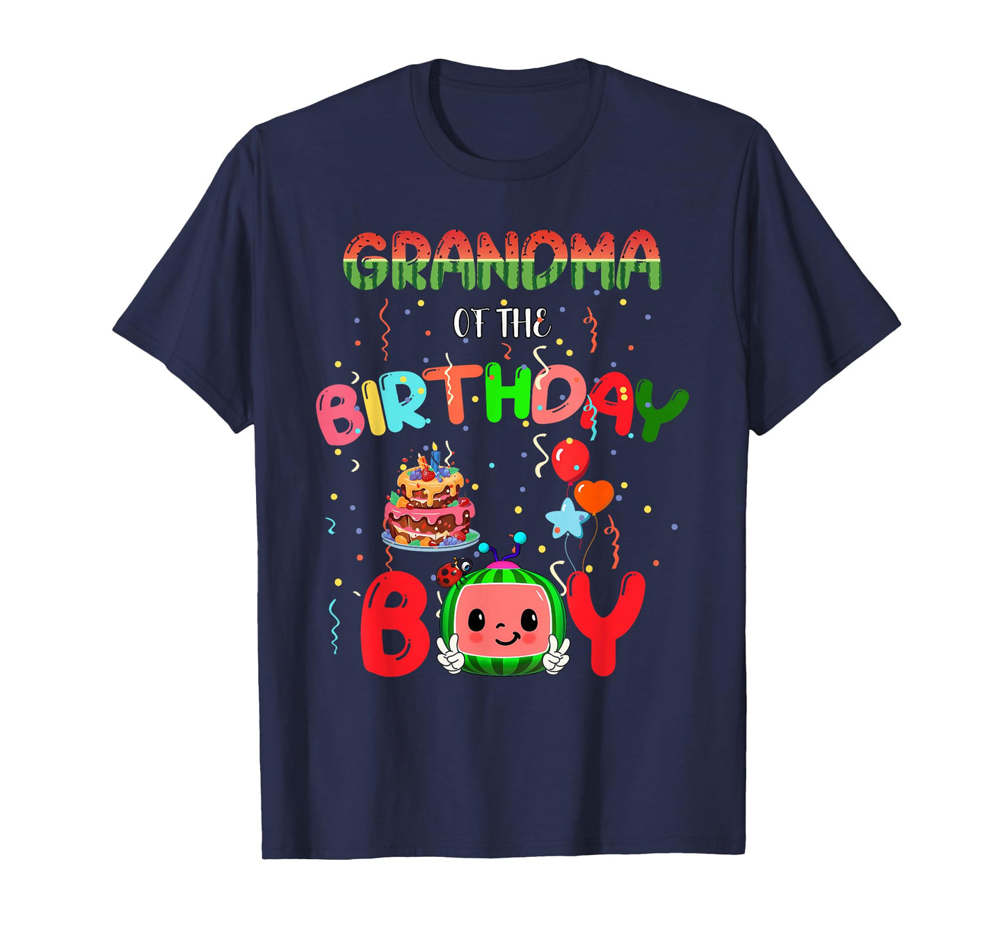 Grandma of the One In A Melon Birthday Girl Watermelon First T-Shirt