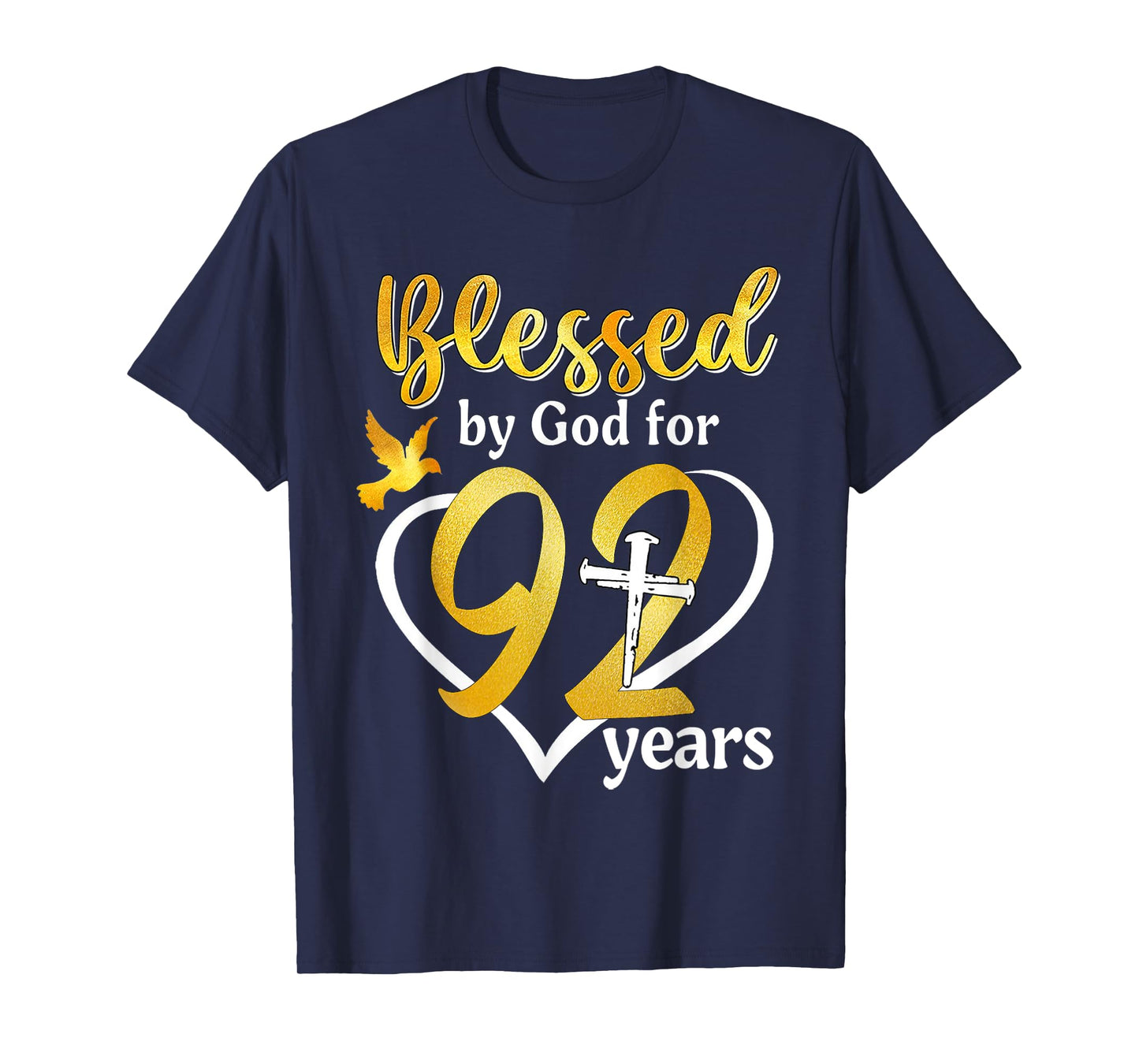 Blessed By God For 92 Years Old 92nd Birthday Party Women T-Shirt
