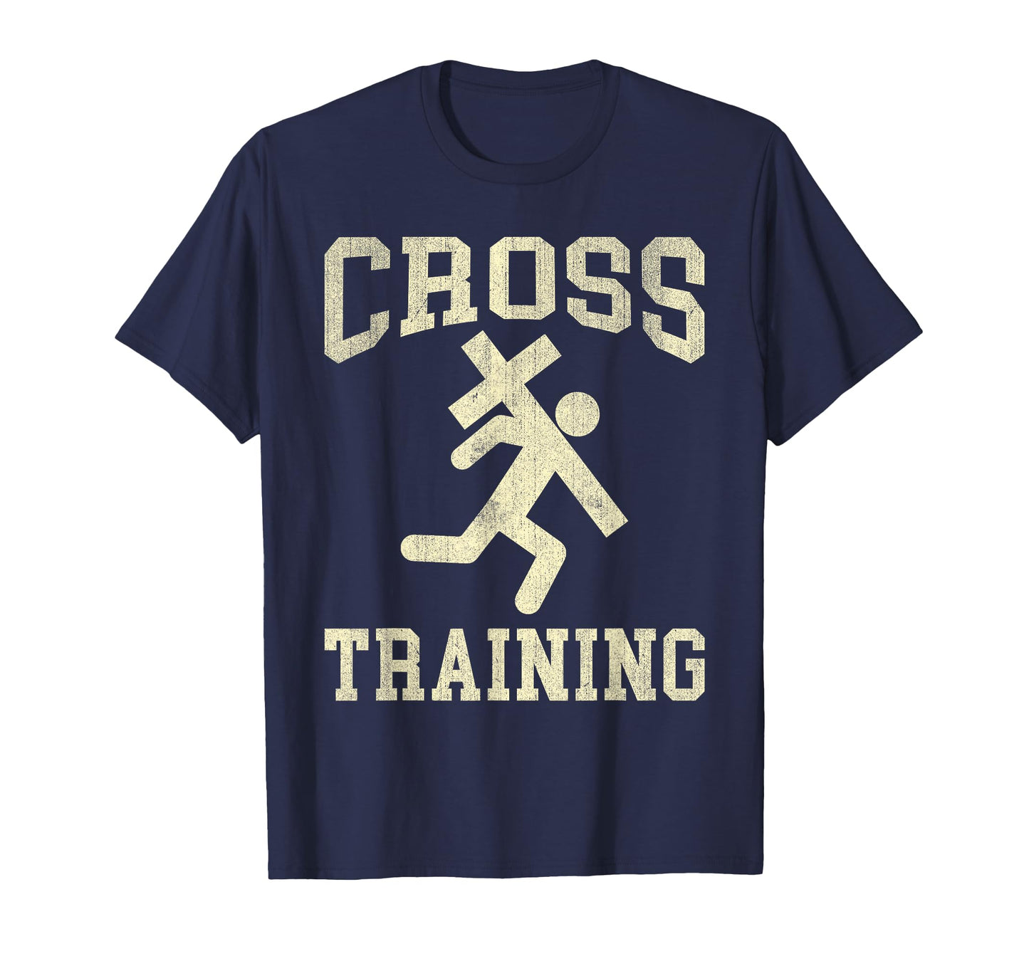 Cross Training Funny Running Christian Cross Vintage T-Shirt