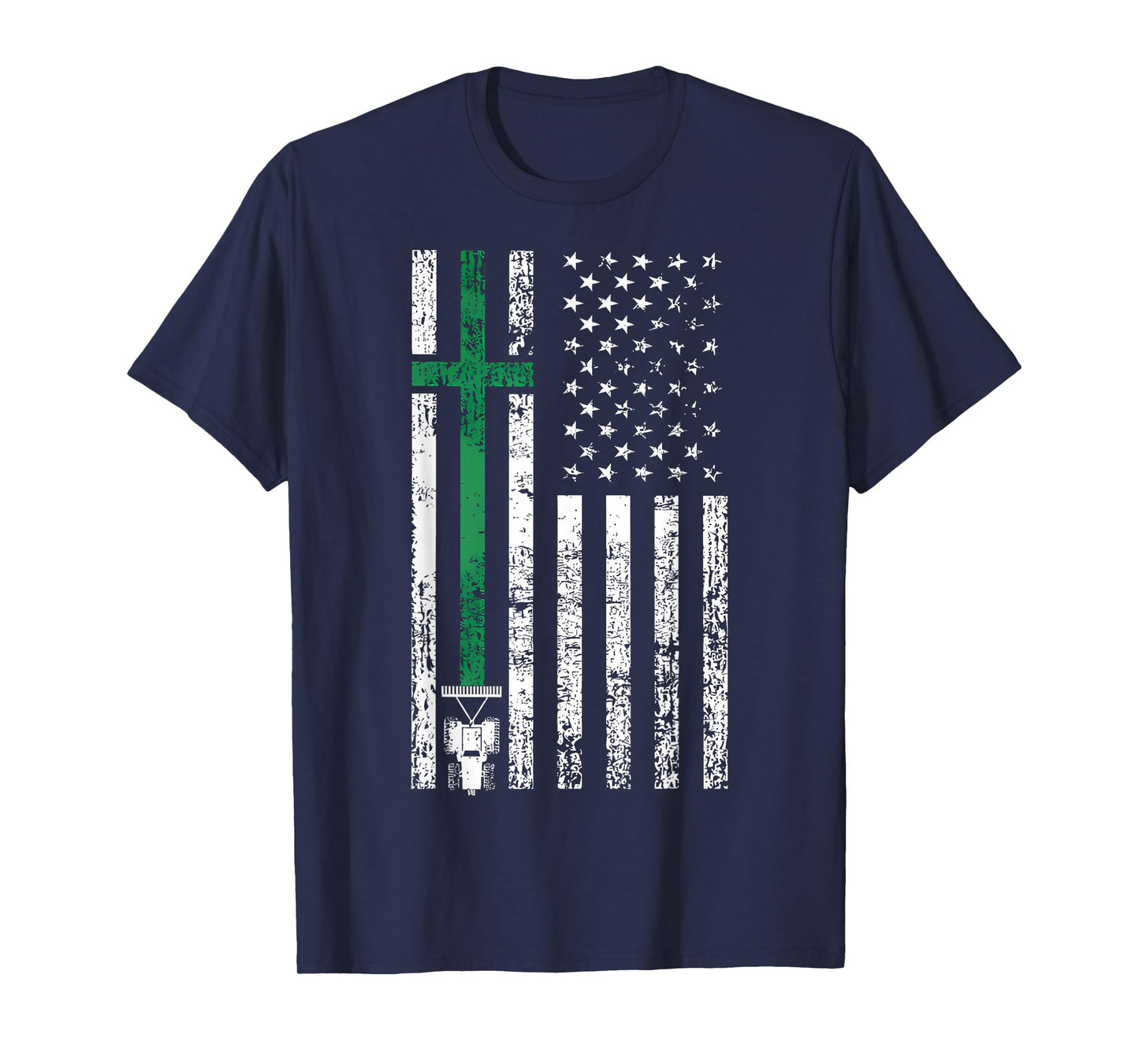 USA Flag Farmer American Farmers Patriotic Christ T-Shirt