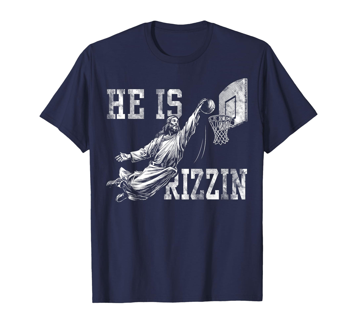 He is Rizzin Funny Christian Basketball Meme Easter T-Shirt