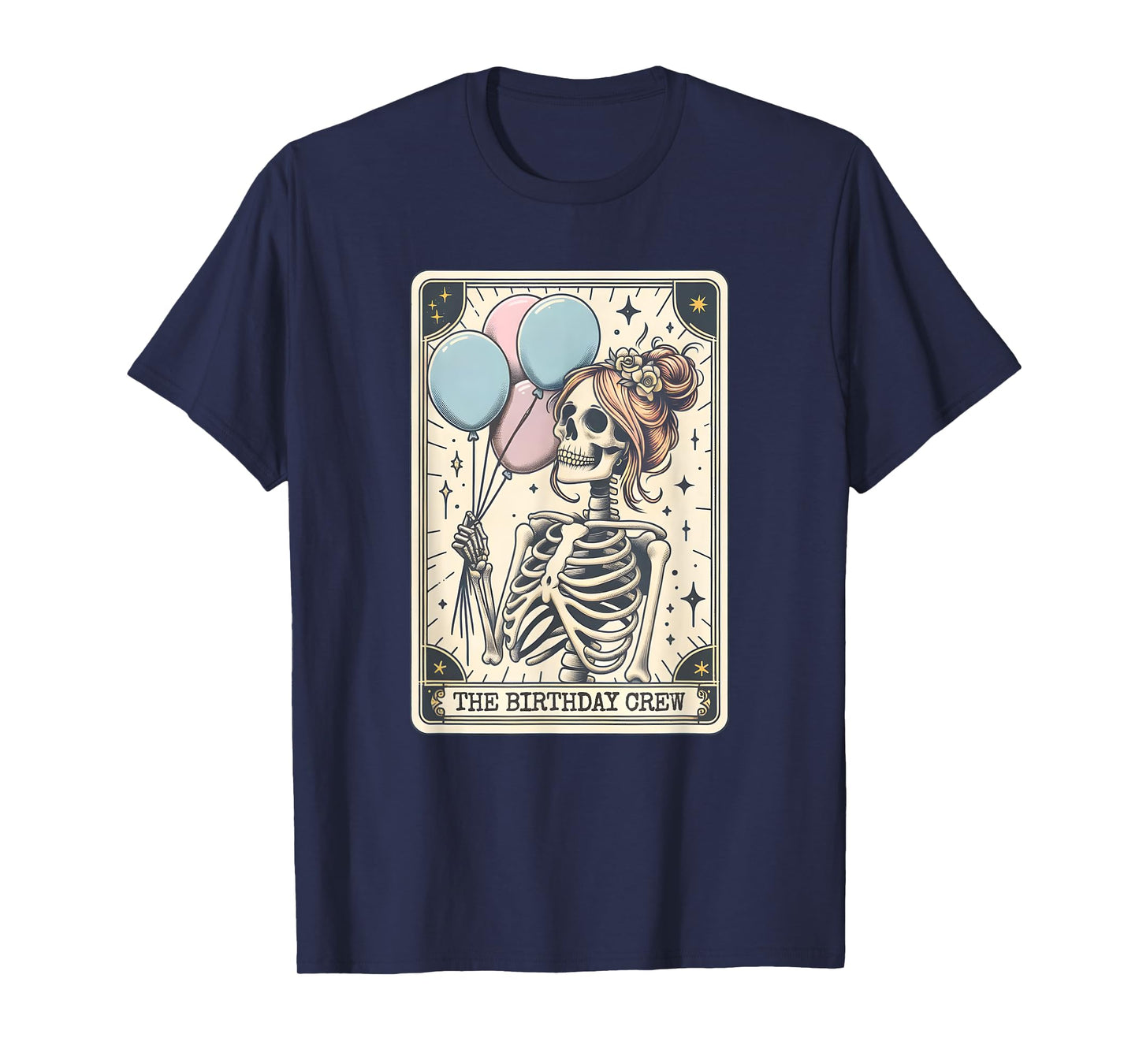 The Birthday Crew Tartot Card, Skeleton Birthday Squad T-Shirt