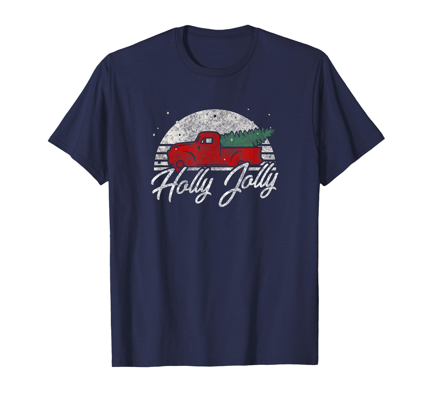 Vintage Christmas Truck Shirt Holly Jolly Holiday Gift T-Shirt