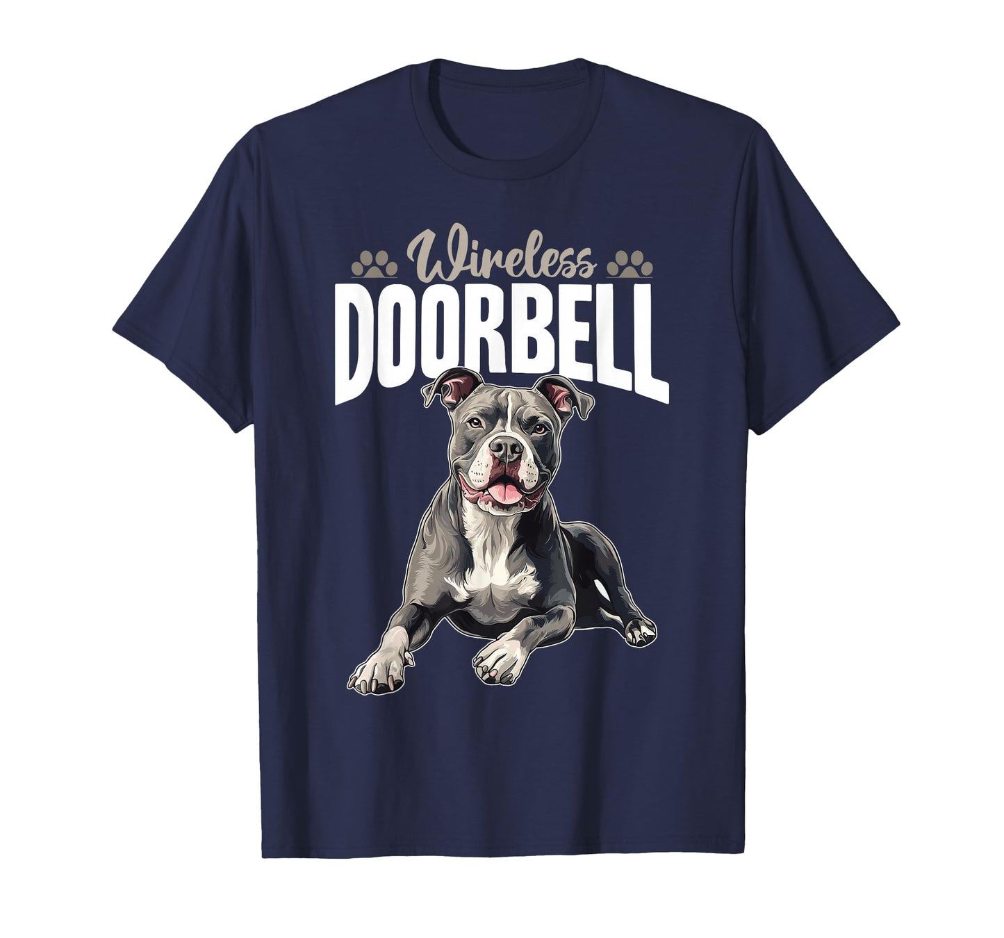 Pitbull Terrier Dog Breed Wireless Doorbell T-Shirt