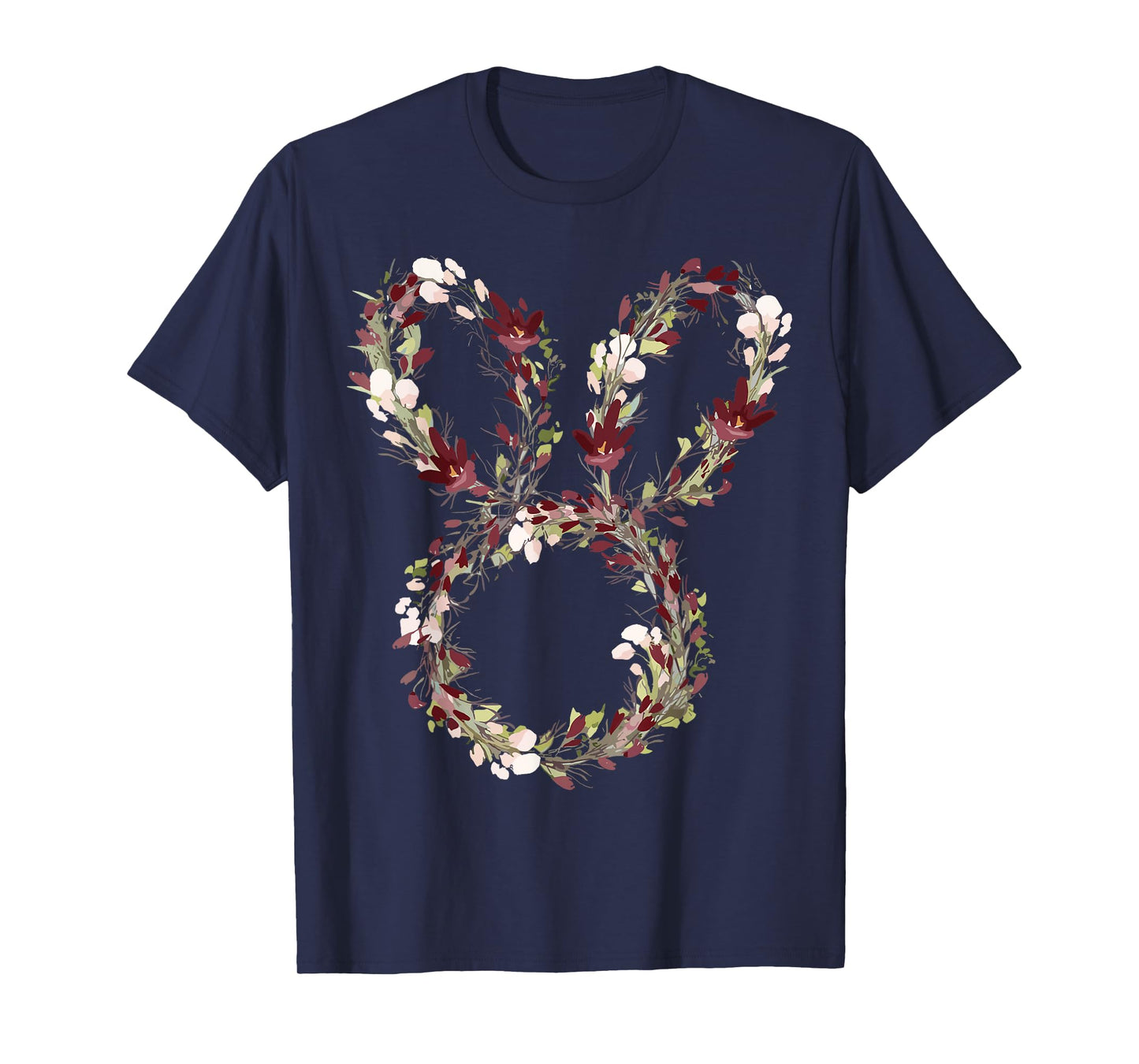 Floral Easter Bunny Flowers Rabbit Happy Easter T-Shirt