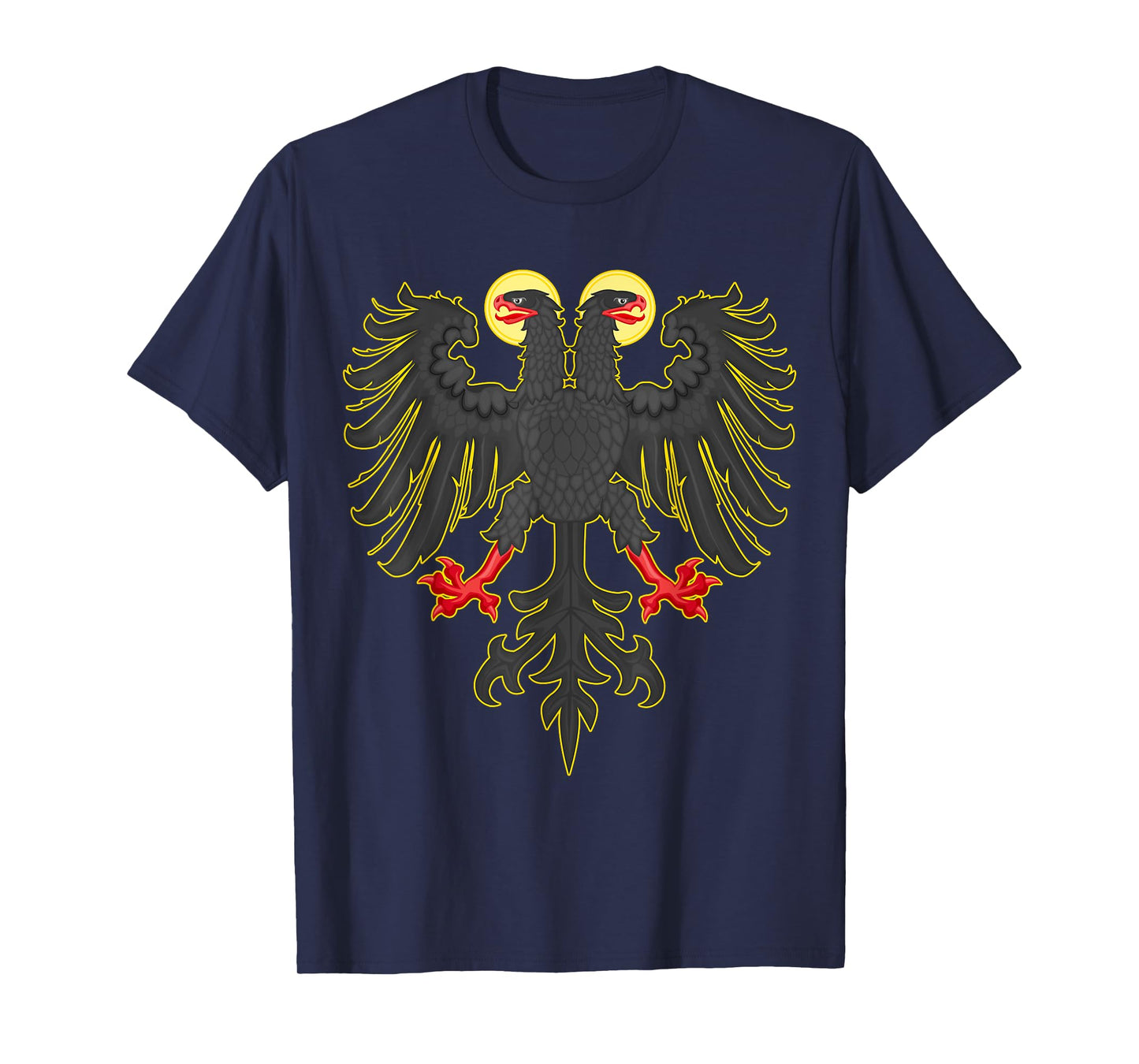 Historian's Choice HRE Holy Roman Empire Reichsadler Imperial Eagle Flag T-Shirt, Small, Black