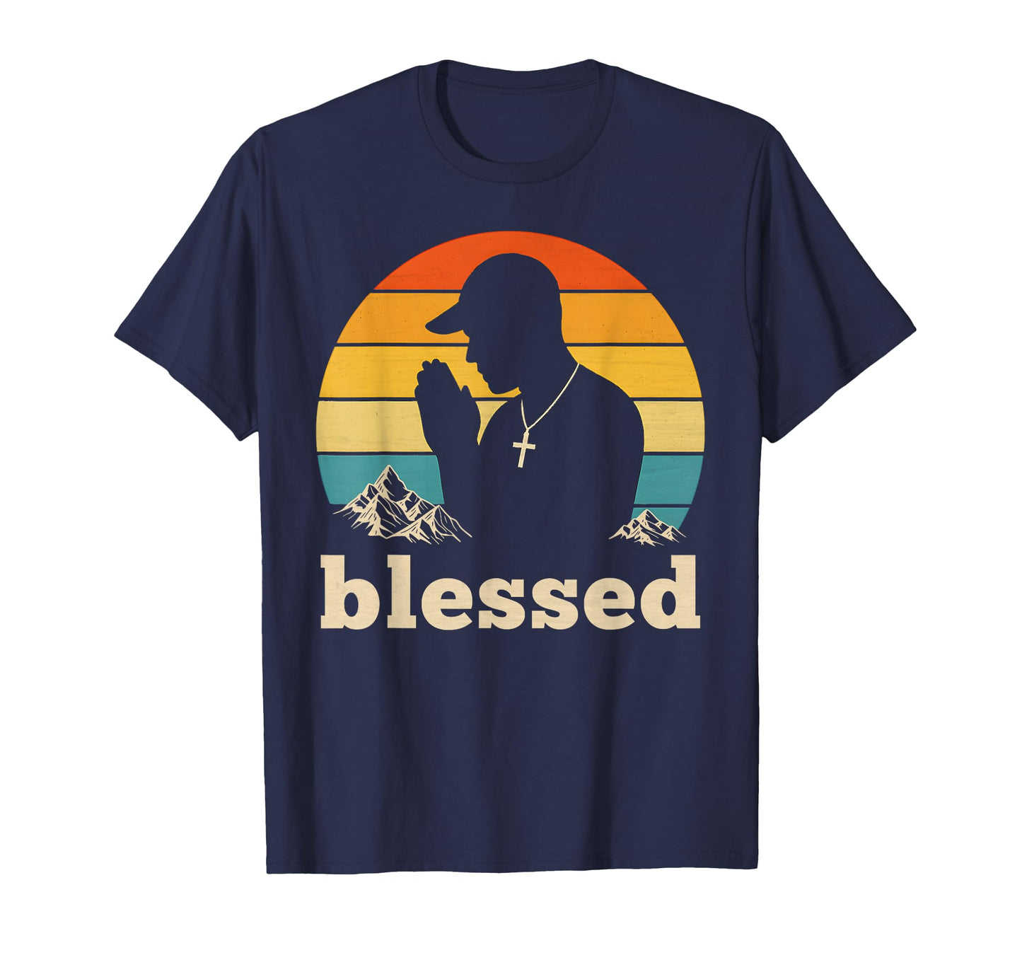 Blessed Christian Hip Hop Praying Graphic Teenagers Men's T-Shirt