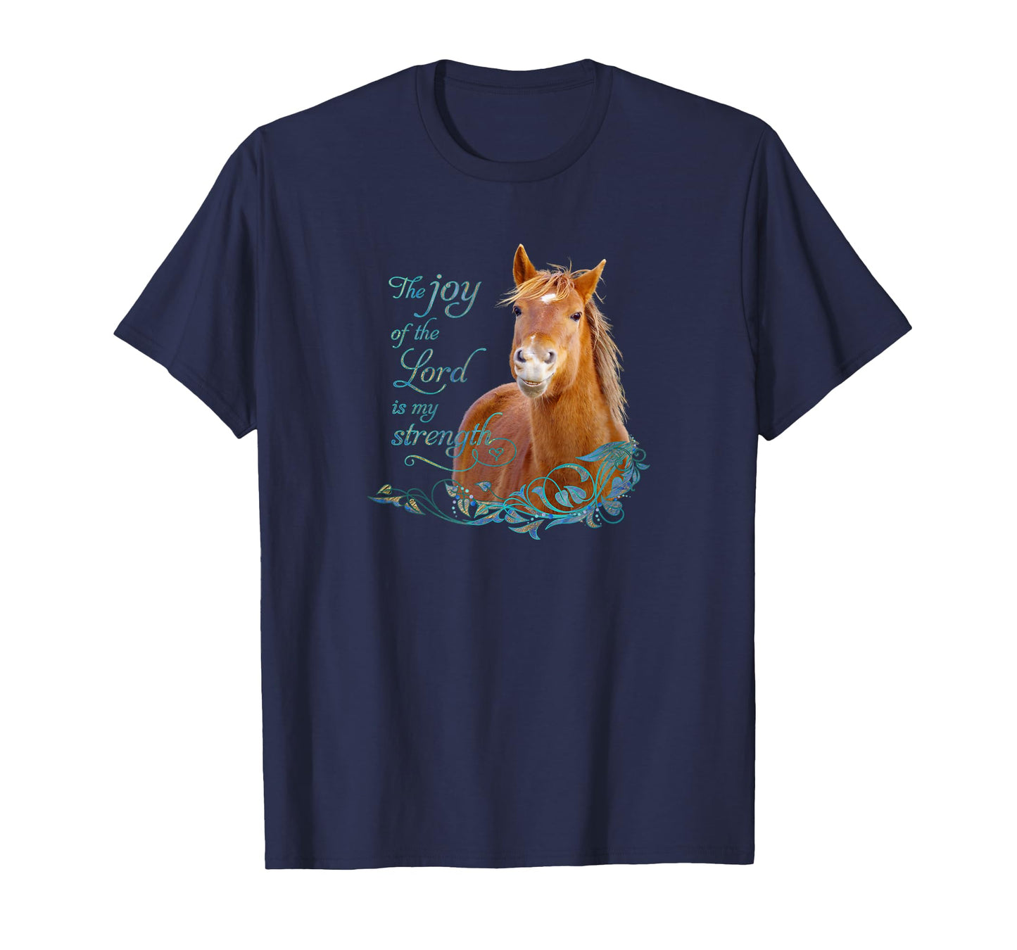 Christian Bible Verse Smiling Horse T-shirt T-Shirt