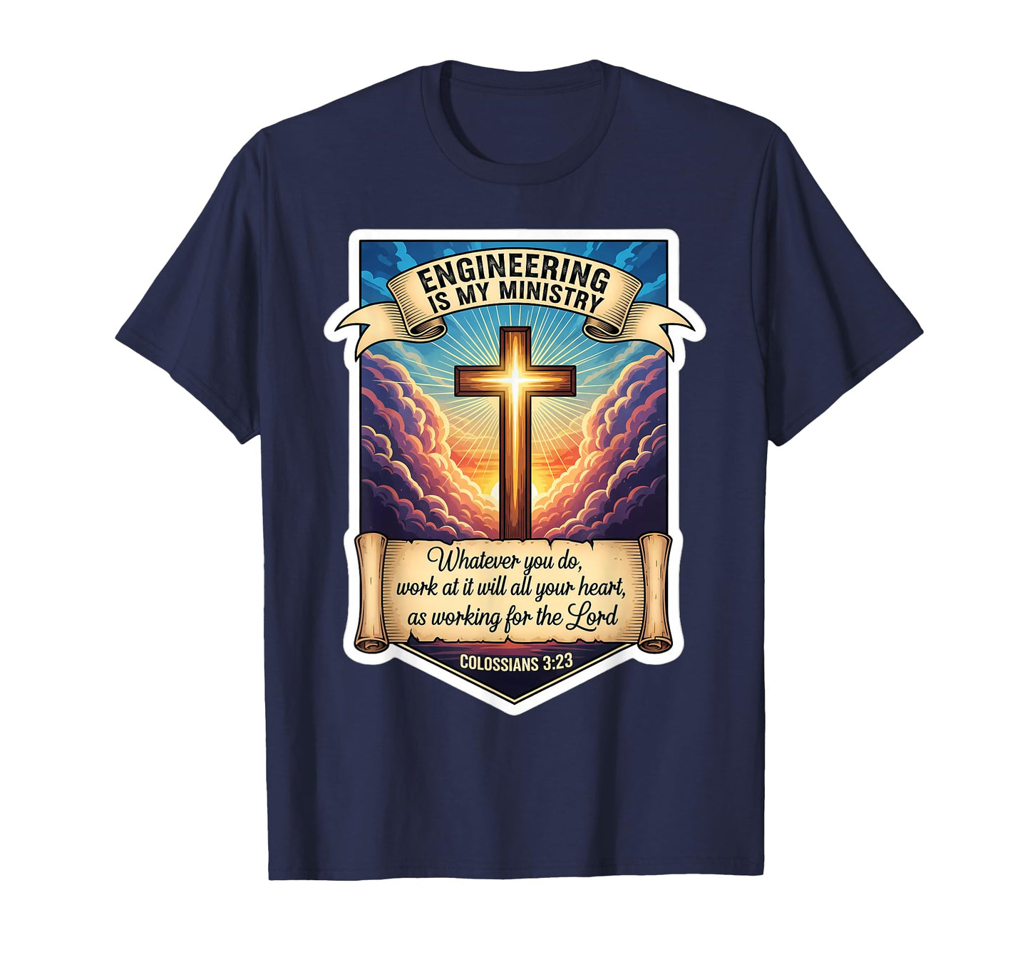 Christian Engineer Engineering is My Ministry Jesus Christ T-Shirt