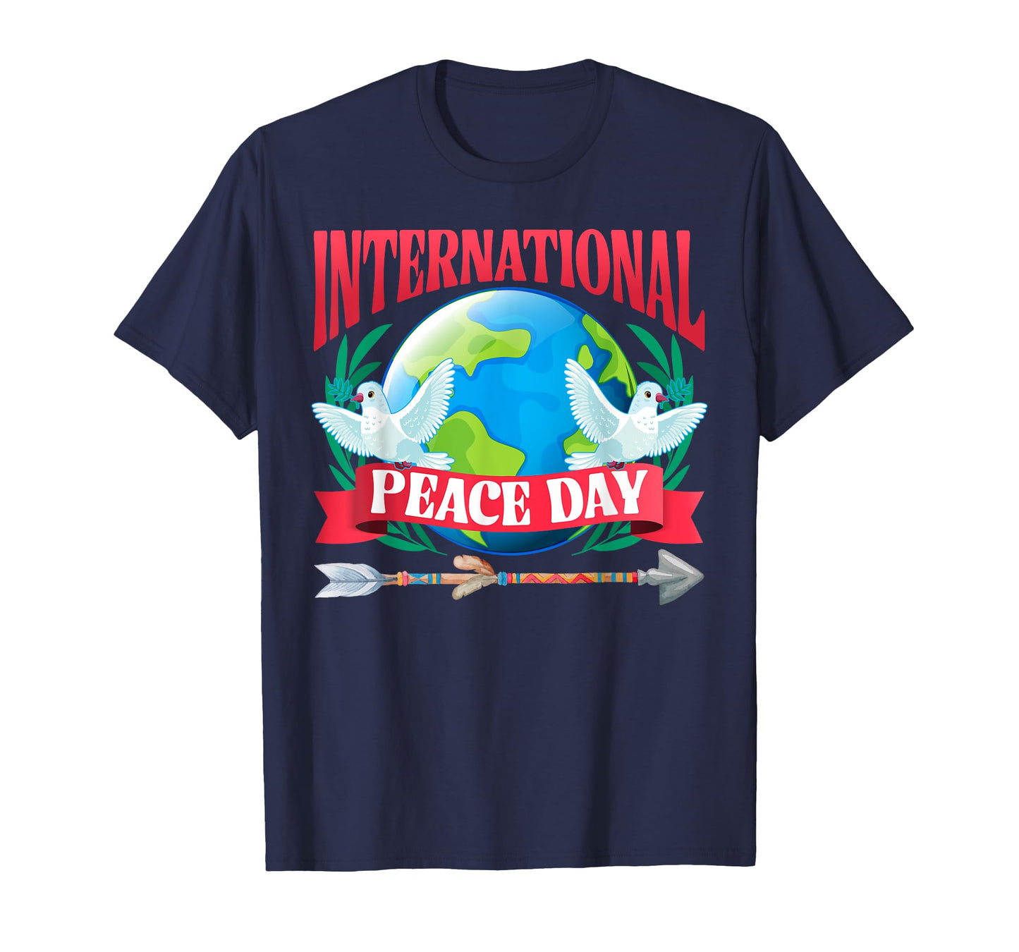 World Peace Day Peace Bird Hearts International Day of Peace T-Shirt