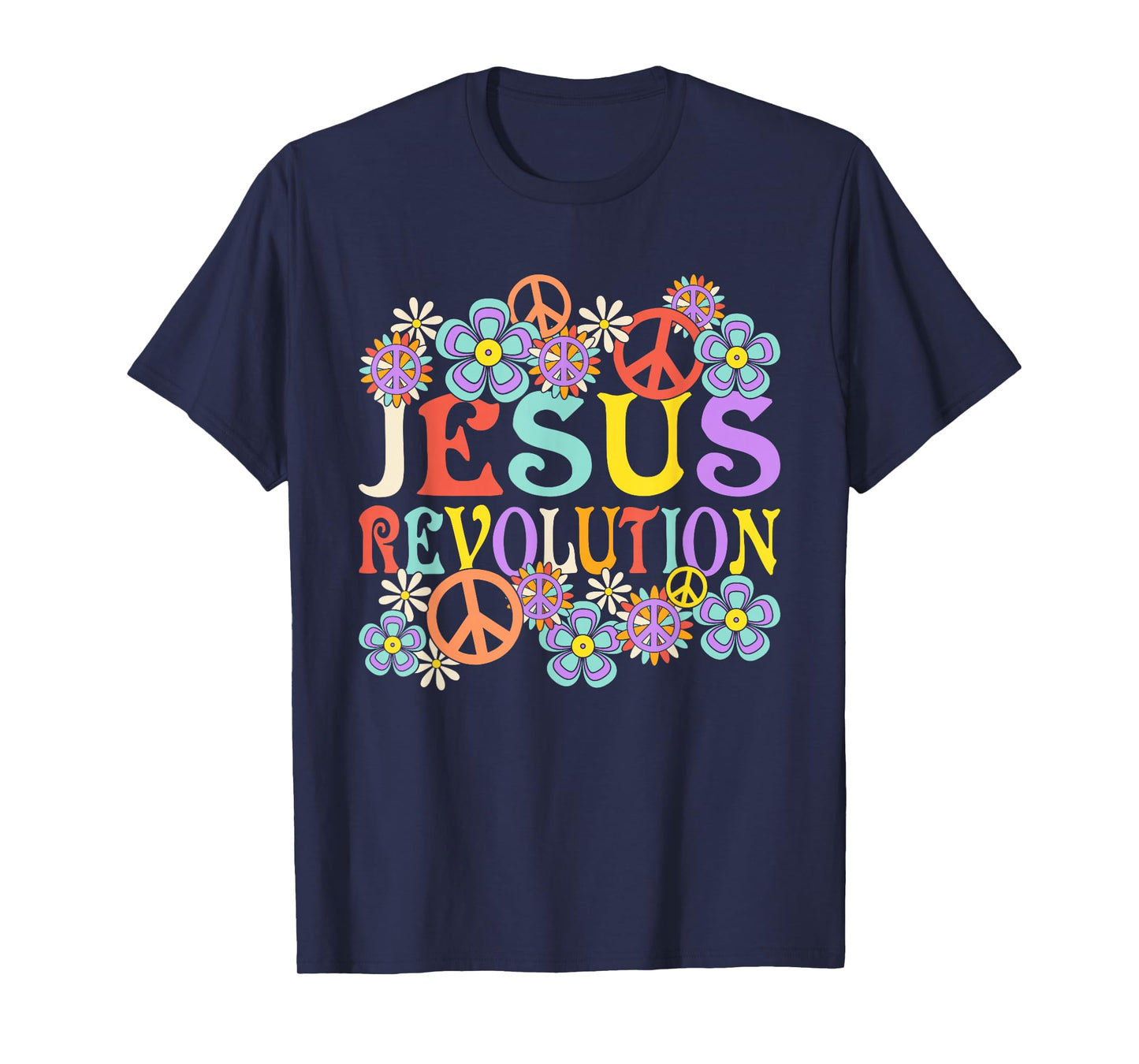 Jesus Revolution Faith Retro Groovy Christian T-Shirt