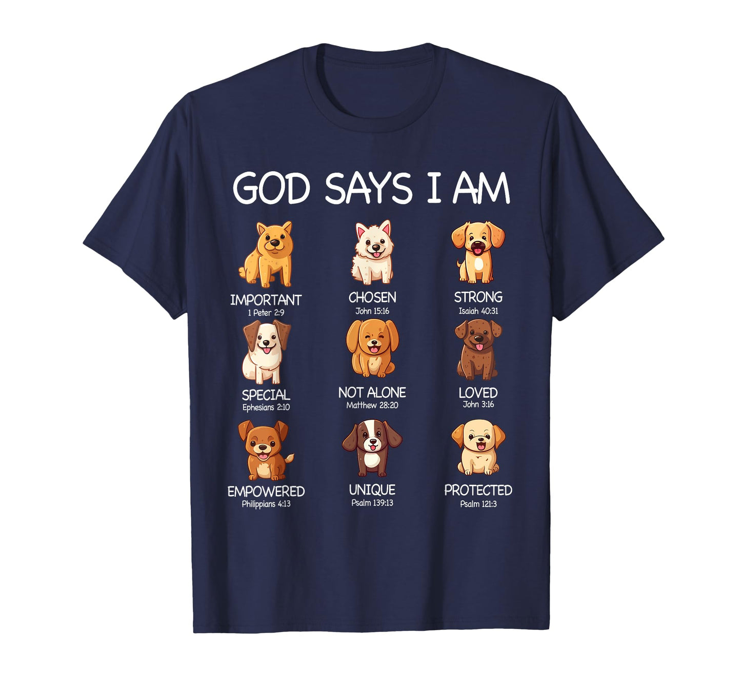 God Says I Am Cute Dogs Bible Verse Christian Boys Girls T-Shirt