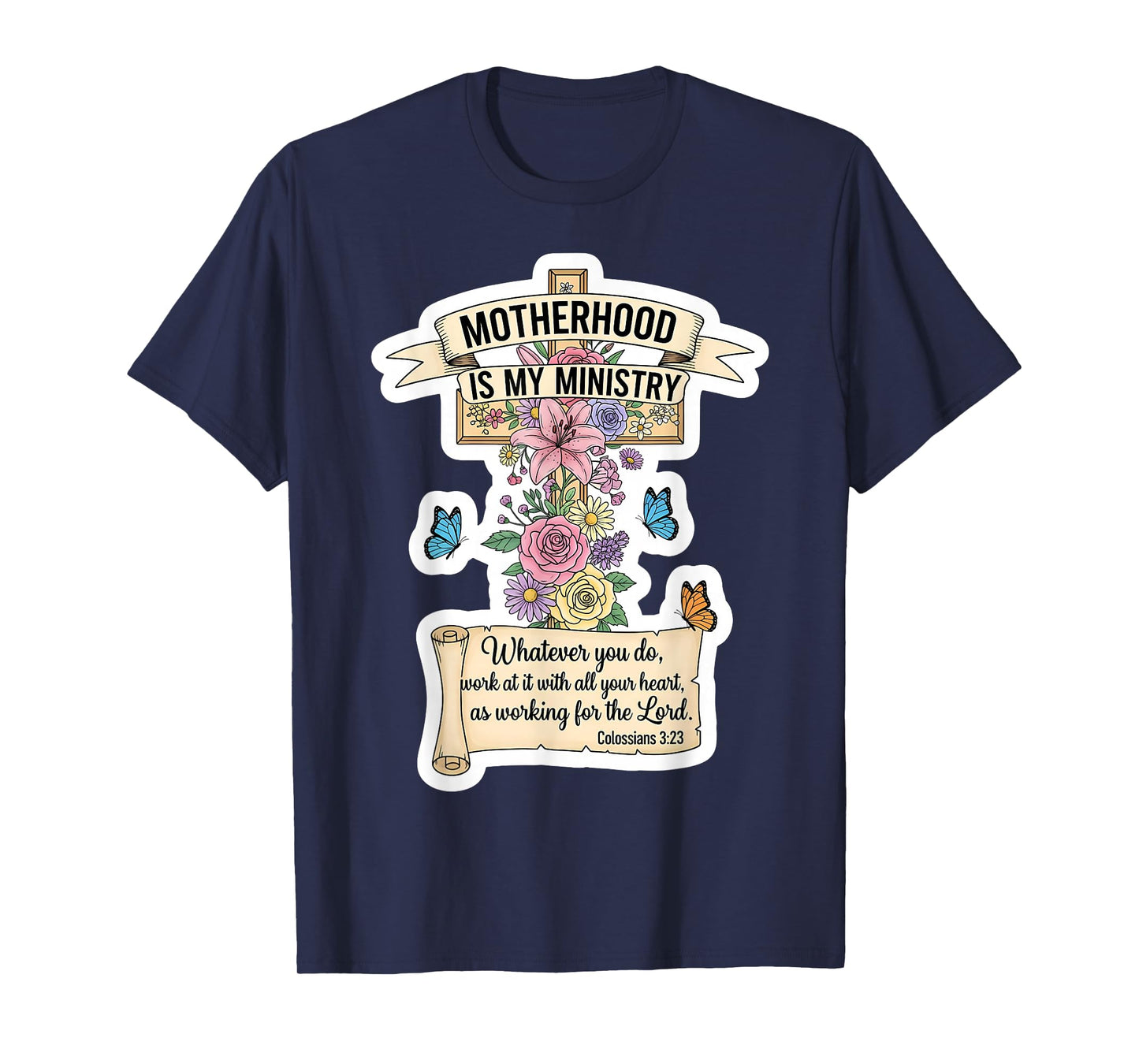 Christian Mother's Day Motherhood is My Ministry Mom Mama T-Shirt