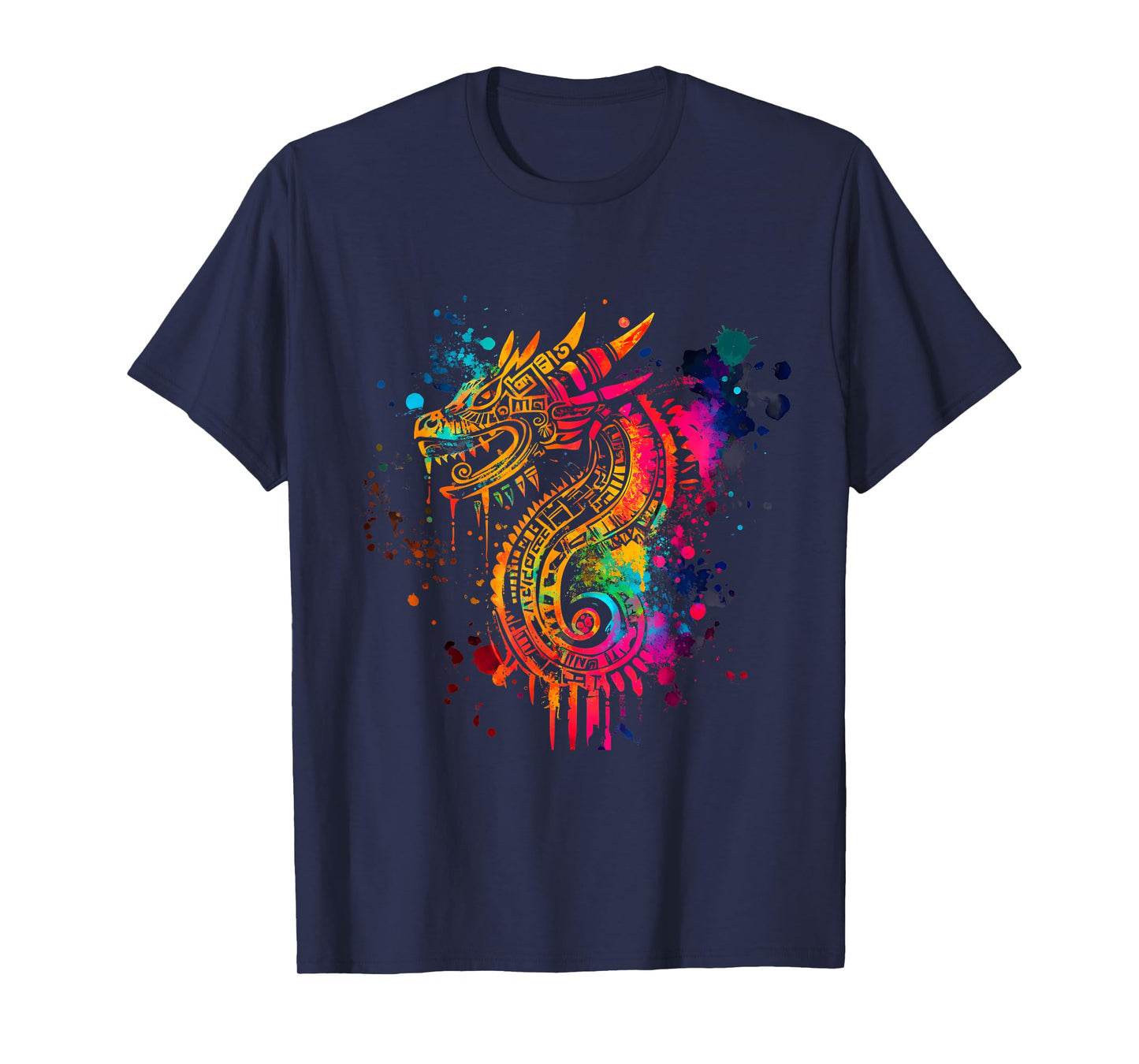 Aztec God Artwork Mayan Toltec Inca Feathered Serpent T-Shirt