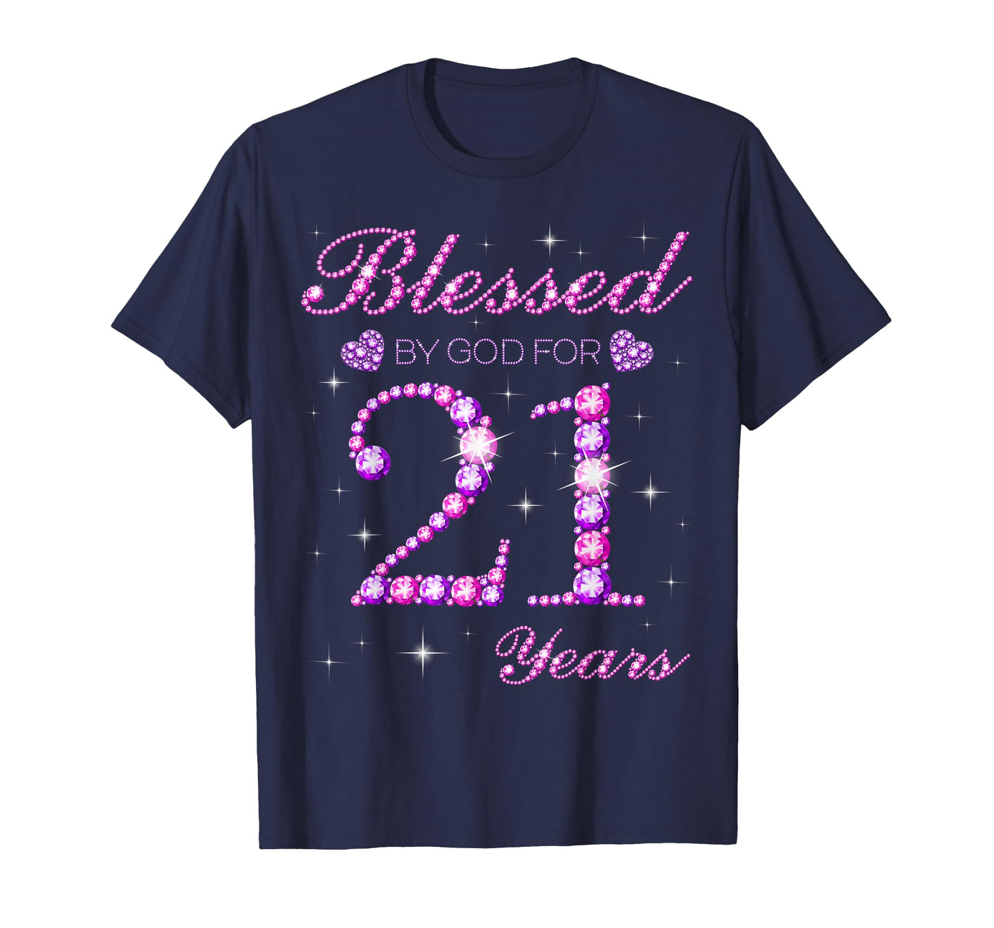 Blessed by God for 21 Years Old 21st Birthday Party T-Shirt