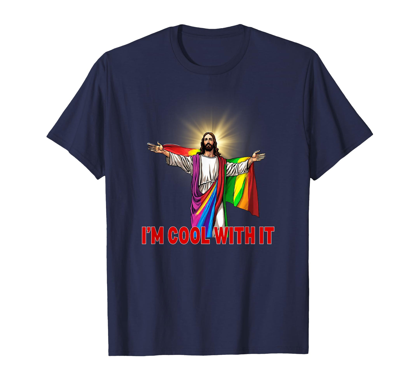 Gay Jesus Cool With It LGBTQ Lesbian Pride T-Shirt