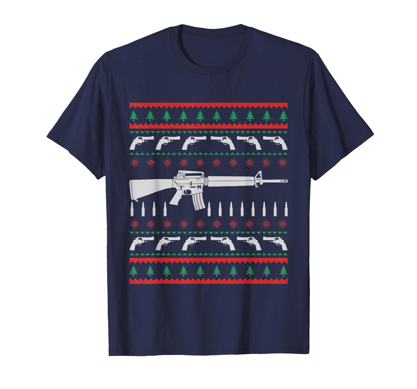 I Want Guns For Christmas Ugly Christmas Sweater T-Shirt T-Shirt