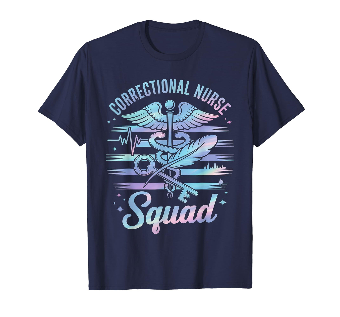Correctional Nurse American Flag Corrections Nursing Squad T-Shirt