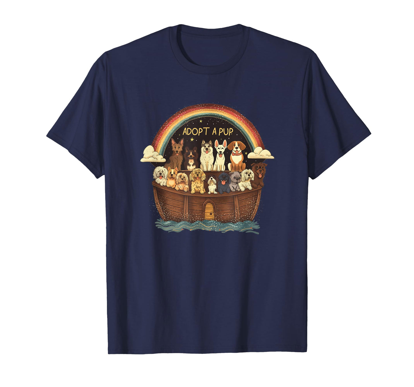 Noah's Ark Dogs Breeds Religious Christian Dog Lover Bible Men Women T-Shirt