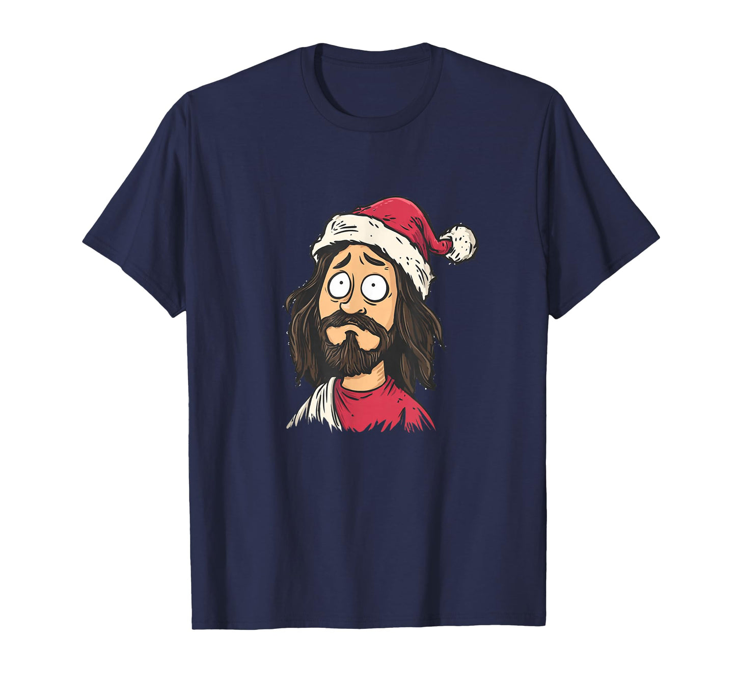 Believer Jesus Christ with Santa Claus Hat Costume T-Shirt