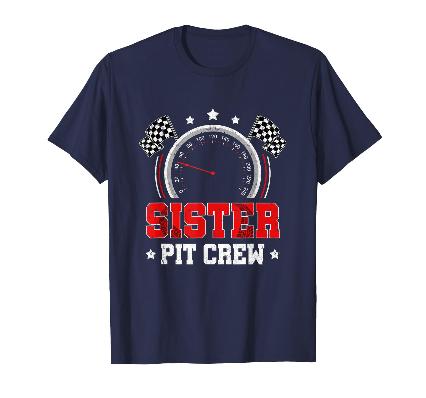 Sister Pit Crew Race Car Birthday Party Racing Family T-Shirt