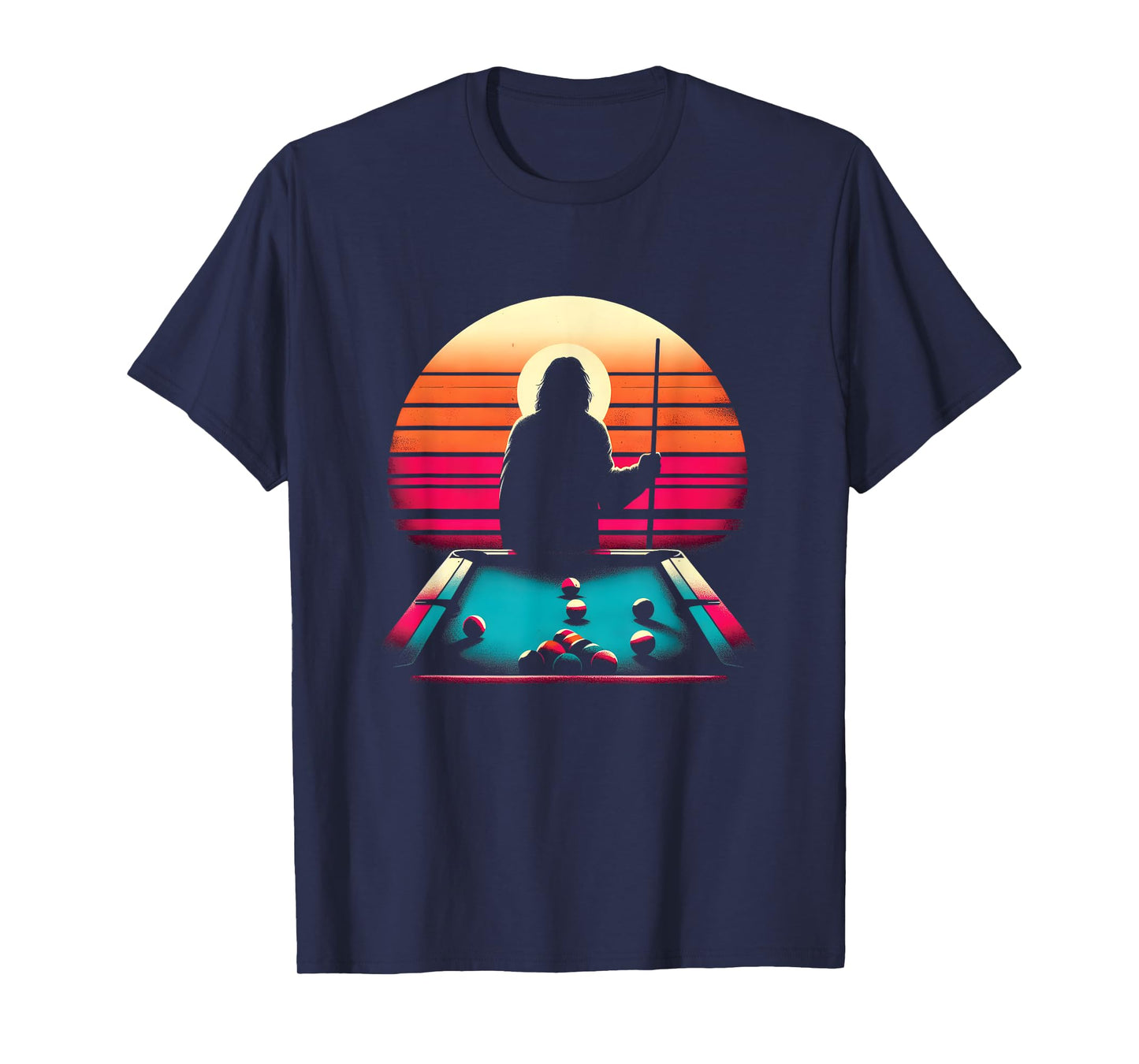 Jesus Playing Pool Billiard - Funny Christian Religious T-Shirt