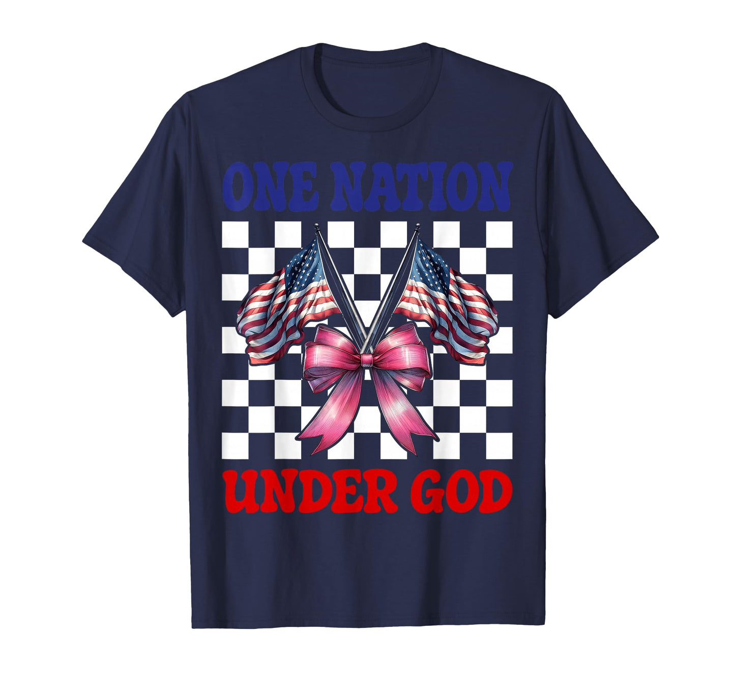4th of July USA American Flag Patriotic One Nation Under God T-Shirt