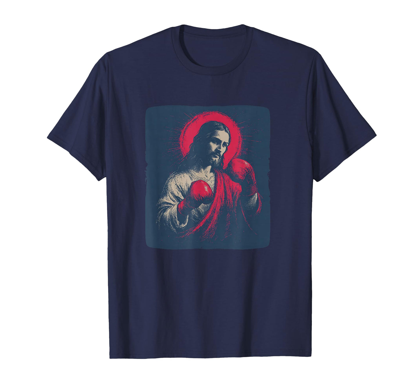 Holy Boxing Gloves for Box Ring and Jesus Christ T-Shirt
