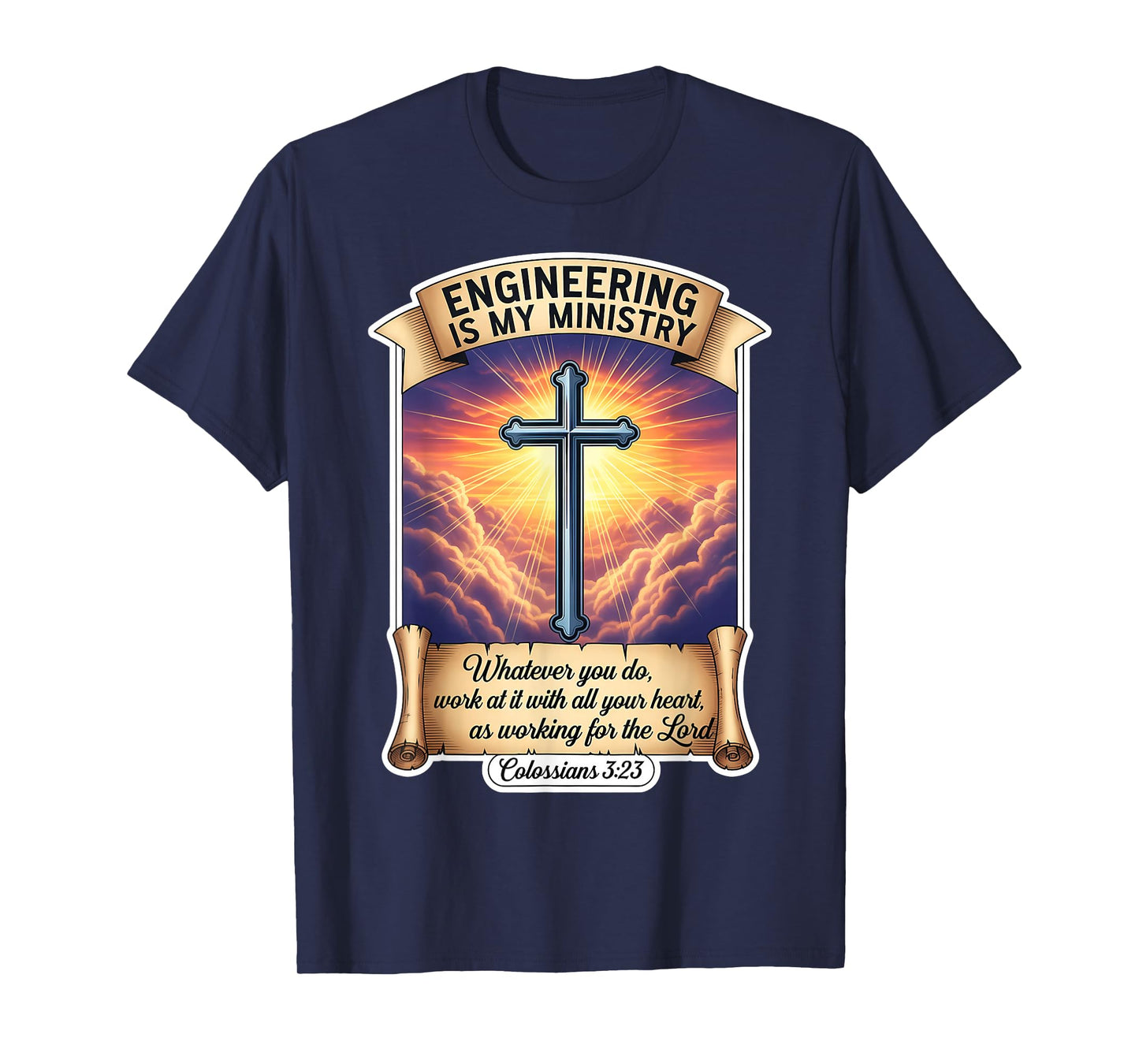 Christian Engineer Engineering is My Ministry Jesus Christ T-Shirt