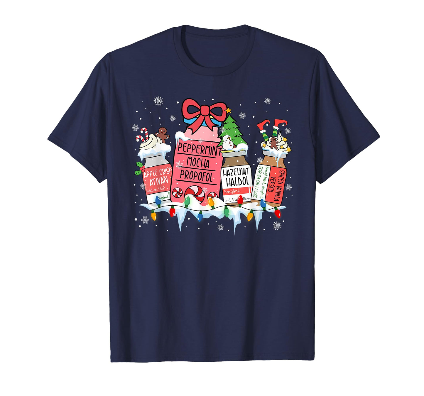 Pharmacy Crew Christmas Pharmacist Medicine Reindeer Bow T-Shirt