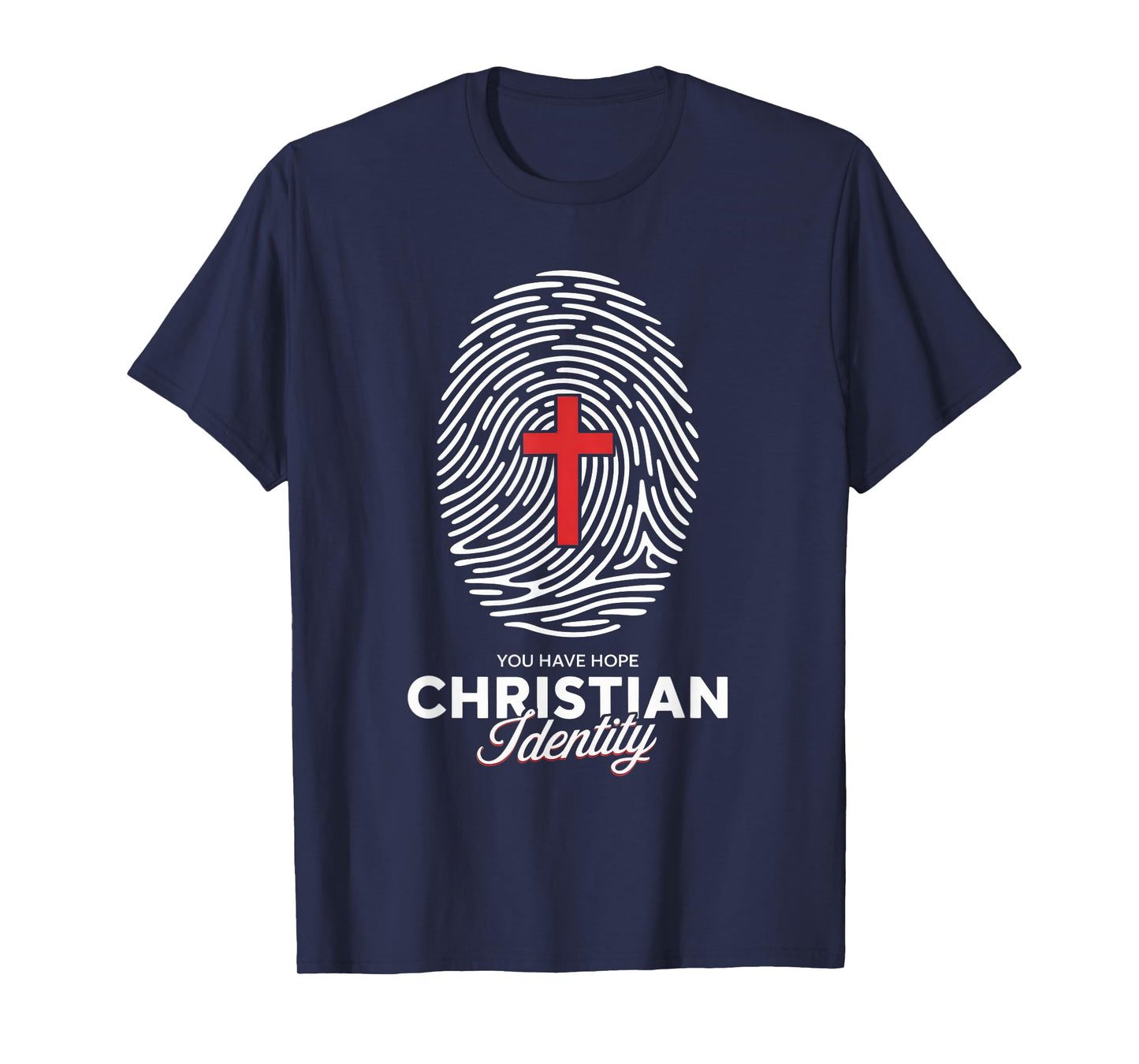 Fingerprint Cross Identity Christian Streetwear T-Shirt