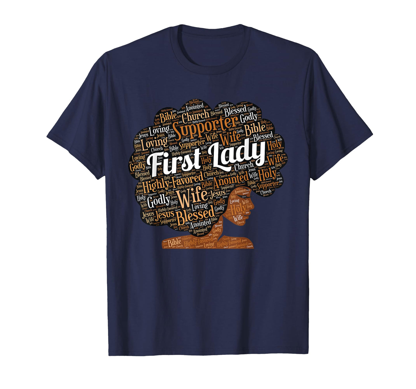 First Lady | Pastor's Wife Black Woman Afro T-Shirt