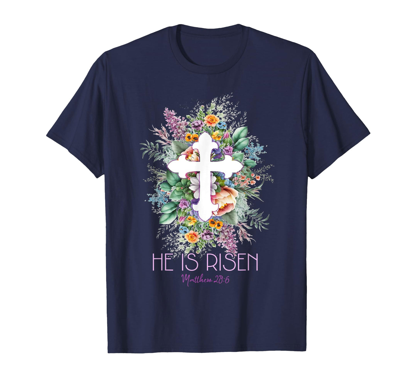 He Is Risen Matthew 28:6 Jesus Easter Good Friday Christian T-Shirt