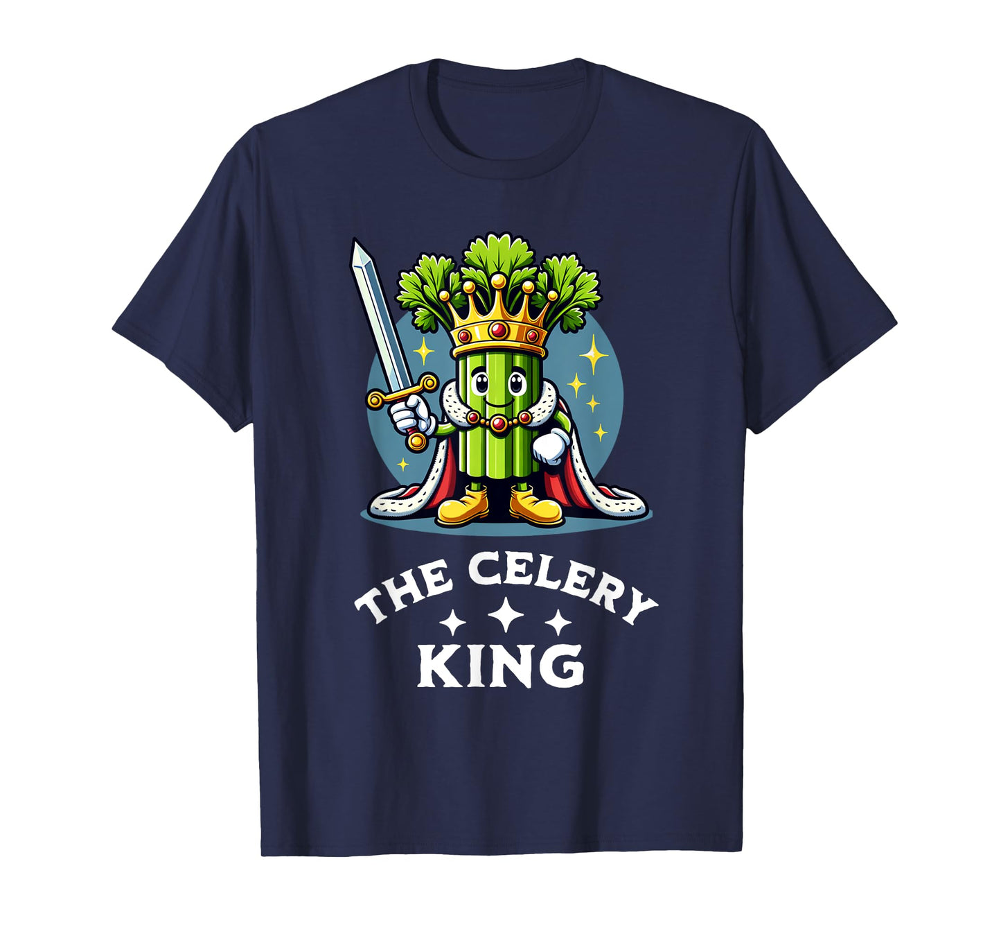 The Celery King Funny Vegan Vegetable Veggie Lover Quote T-Shirt