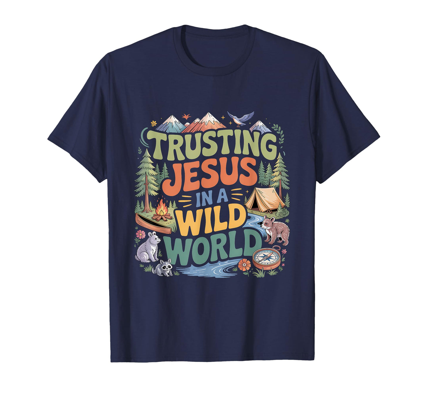 Christian Summer True North Trusting Jesus Camp VBS 2025 T-Shirt