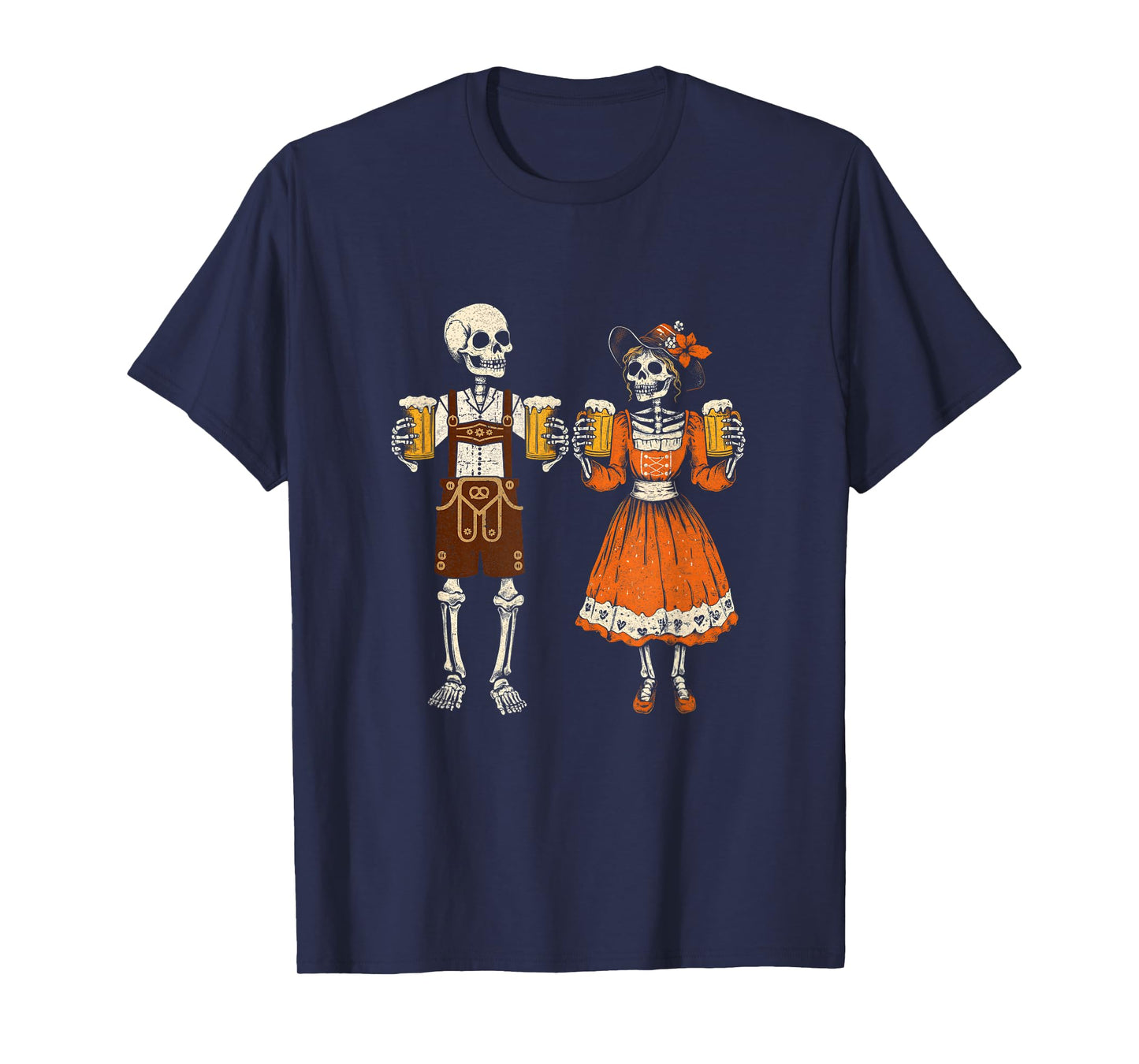 Oktoberfest Beer German Funny Couple Lederhosen Costume T-Shirt