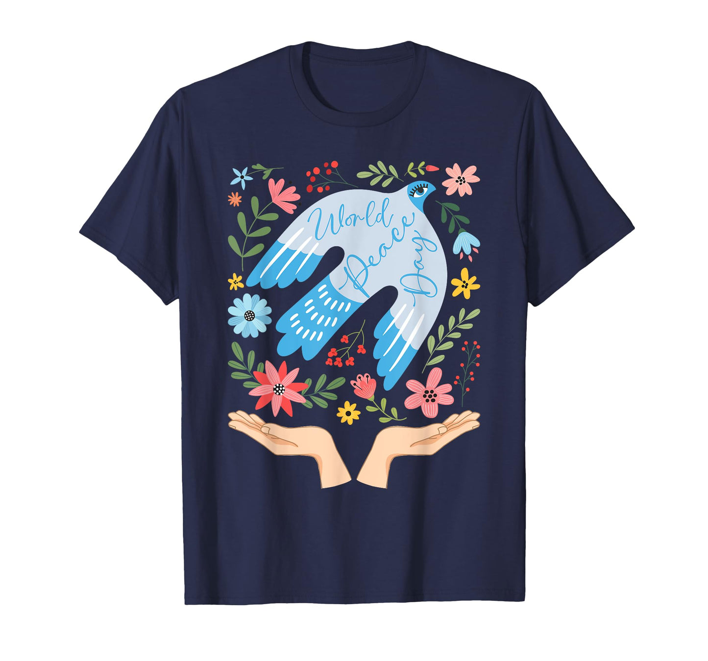 Groovy Peace Bird World Peace Day International Day of Peace T-Shirt
