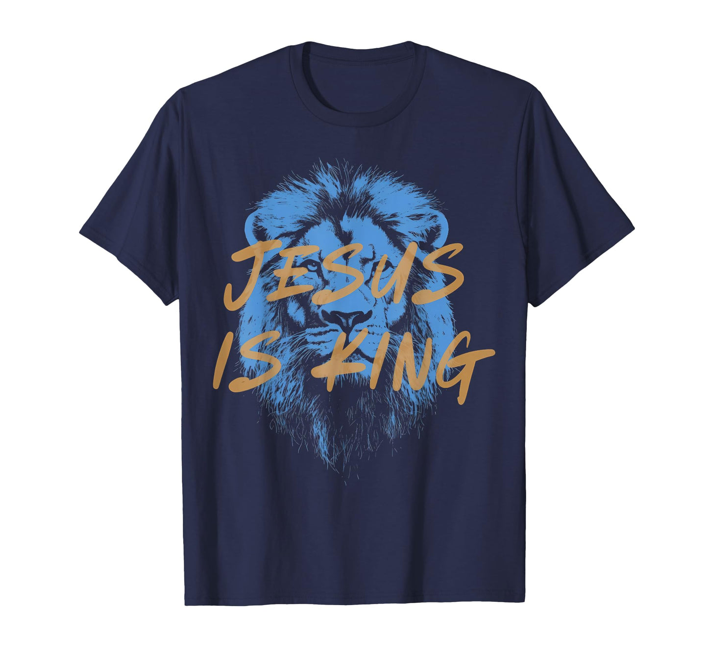 Jesus is King Christian Lion Bible Scripture Faith Religious T-Shirt
