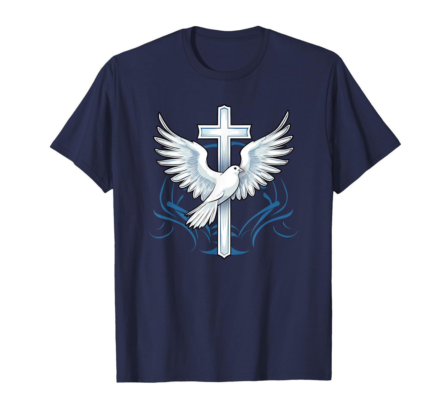 Holy Spirit Dove Praise Jesus Baptism of Jesus Cross T-Shirt