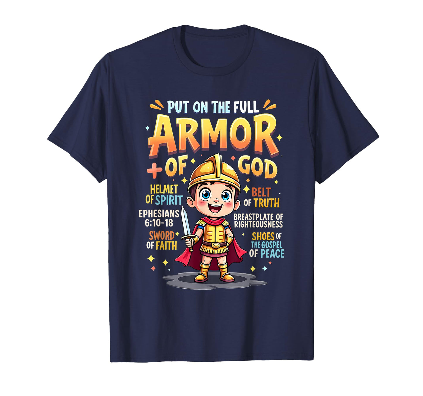 Boy Toddler Jesus Armor Of God Christian Cute Baby T-Shirt