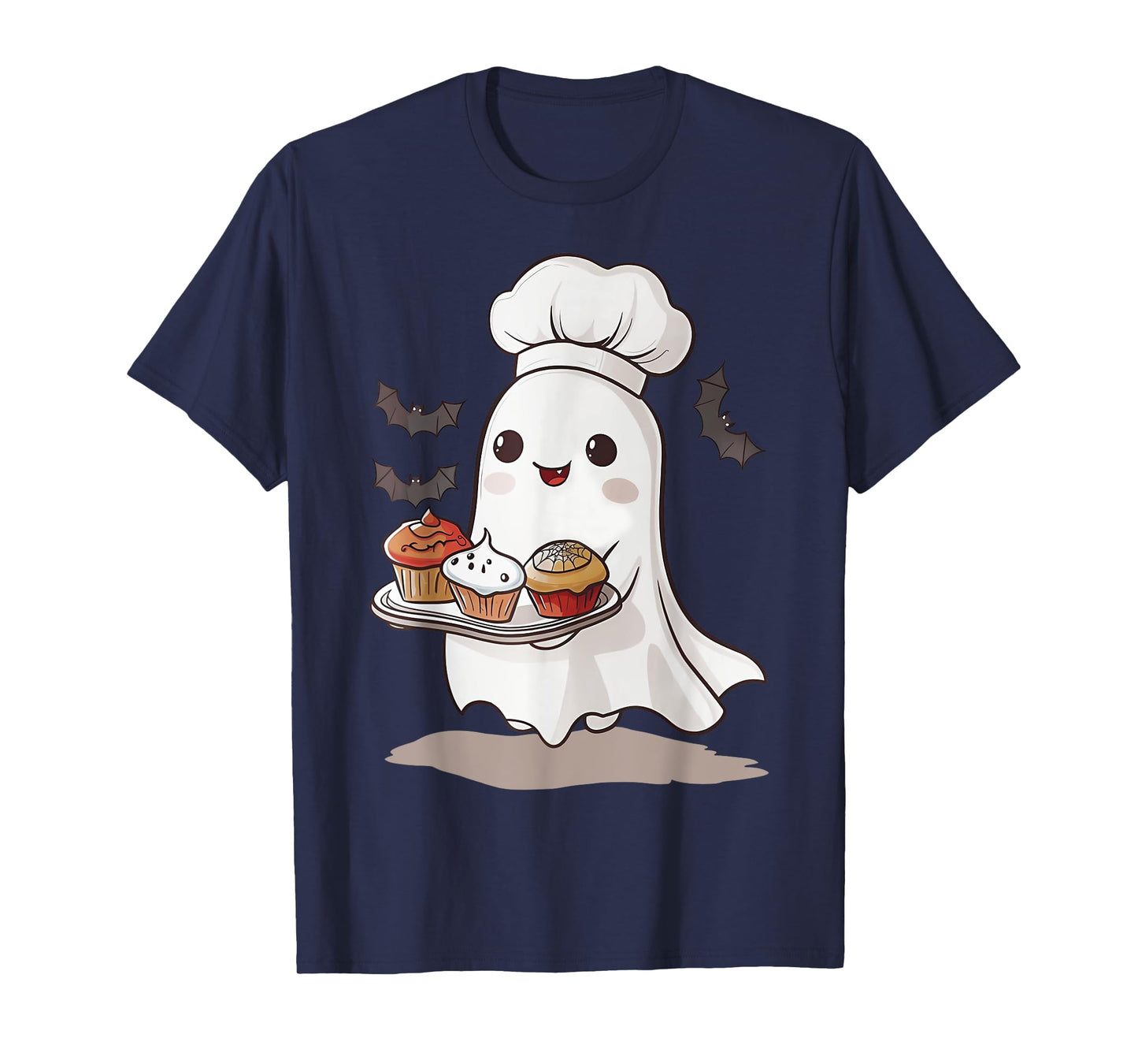 Cute Ghost Chef Baker Halloween Spooky Baking Costume T-Shirt