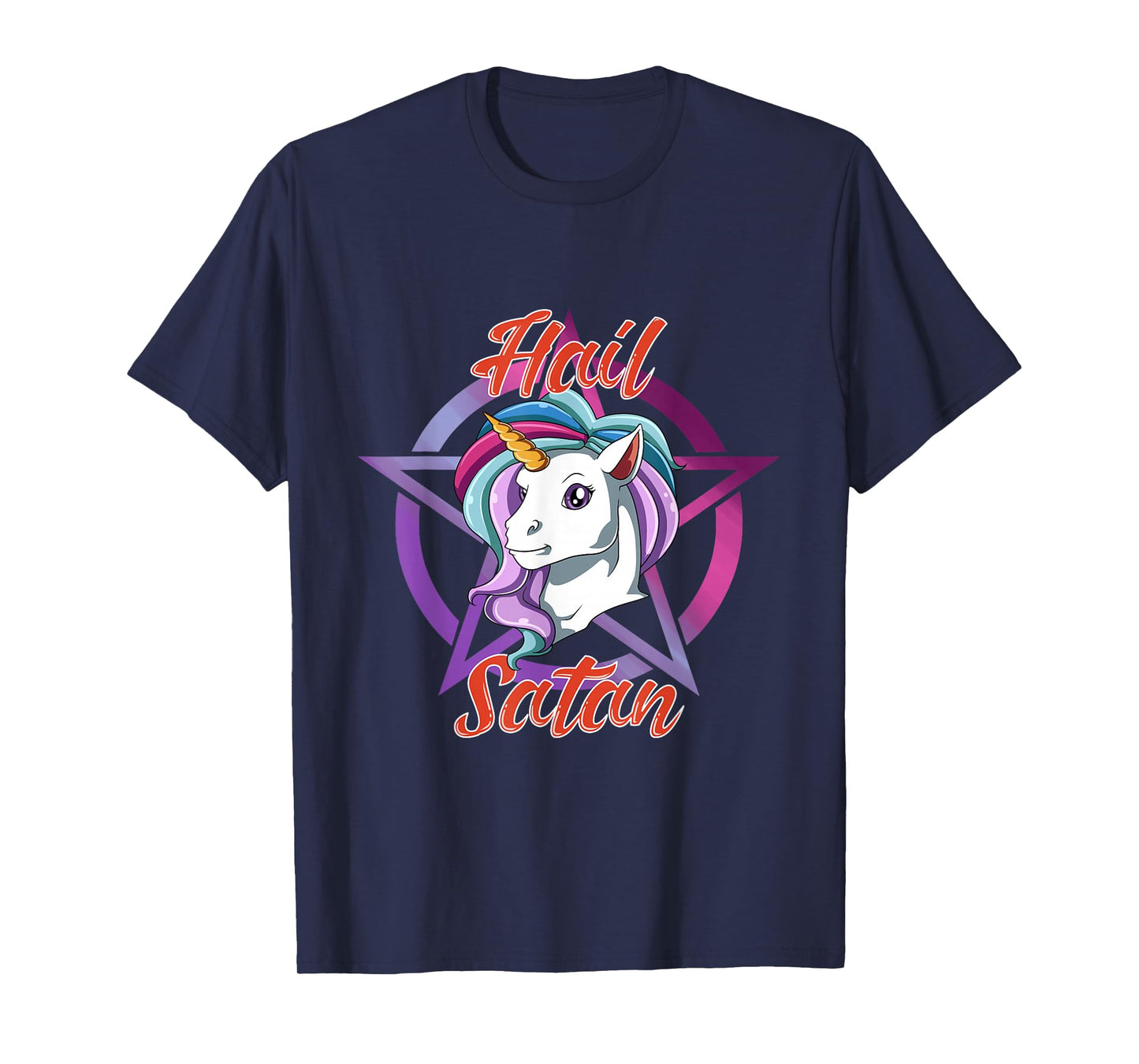 Satan Unicorn Sarcastic Gothic T-Shirt