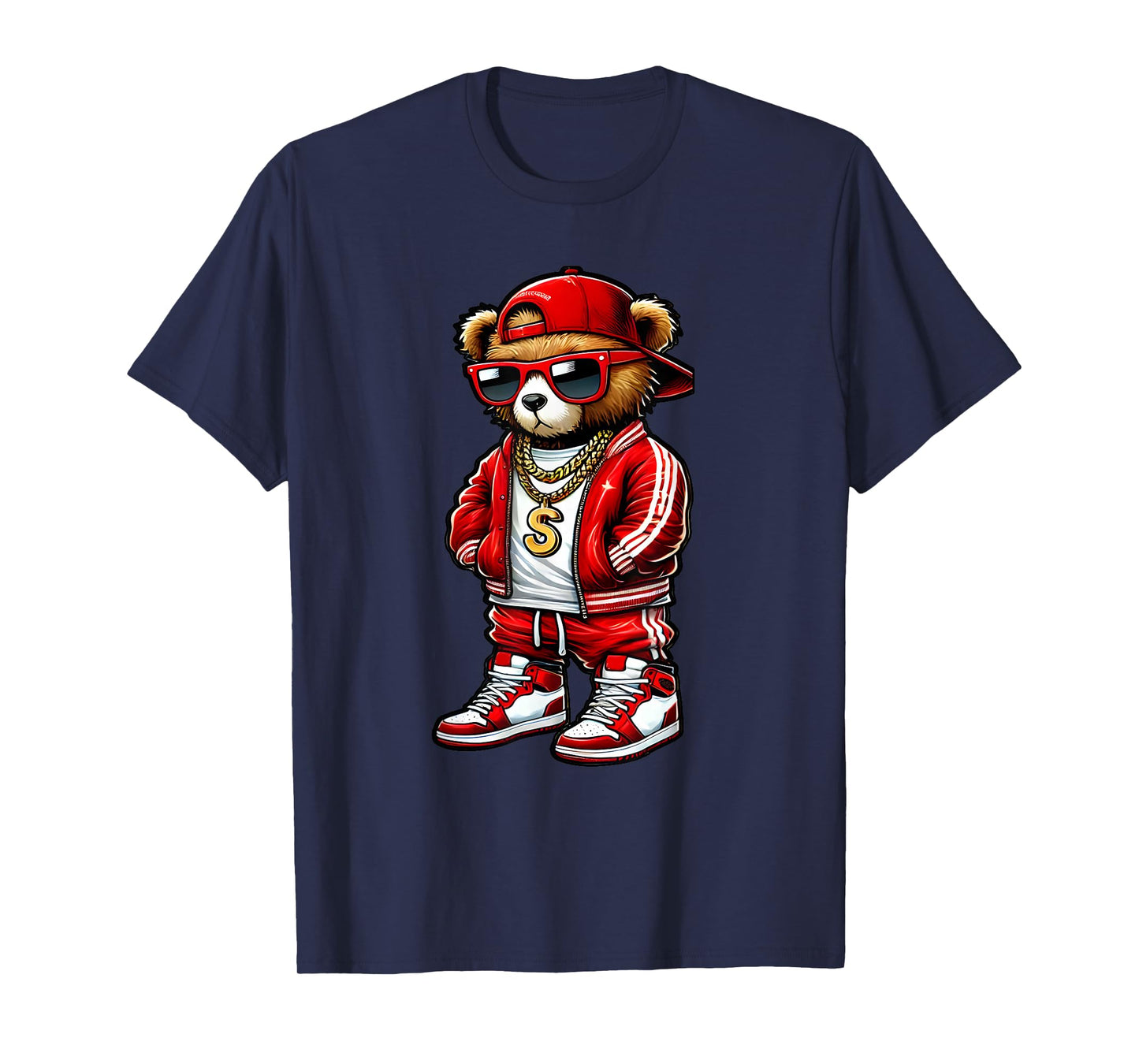 Funny Hip Hop Teddy Bear 90s Graffiti Art Rap Lover Gangsta T-Shirt