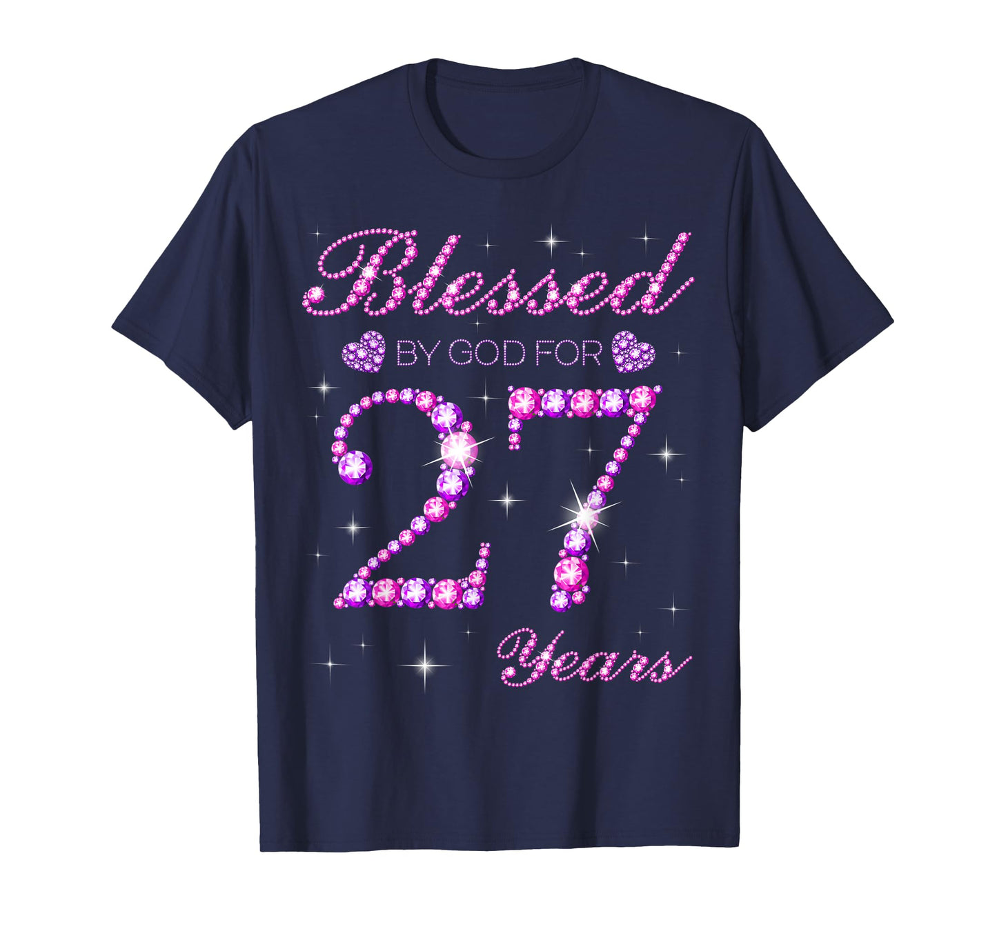 Blessed by God for 27 Years Old 27th Birthday Party T-Shirt