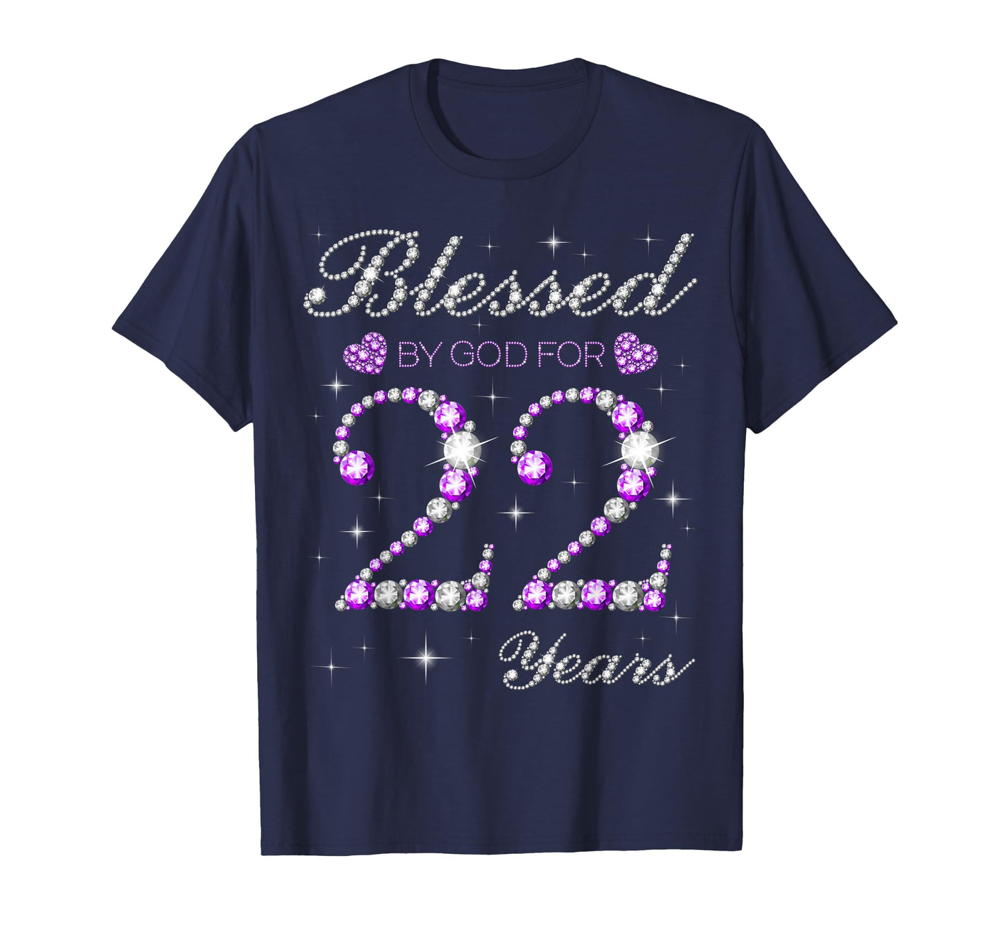 Blessed By God For 22 Years Old 22nd Birthday Party B-day T-Shirt