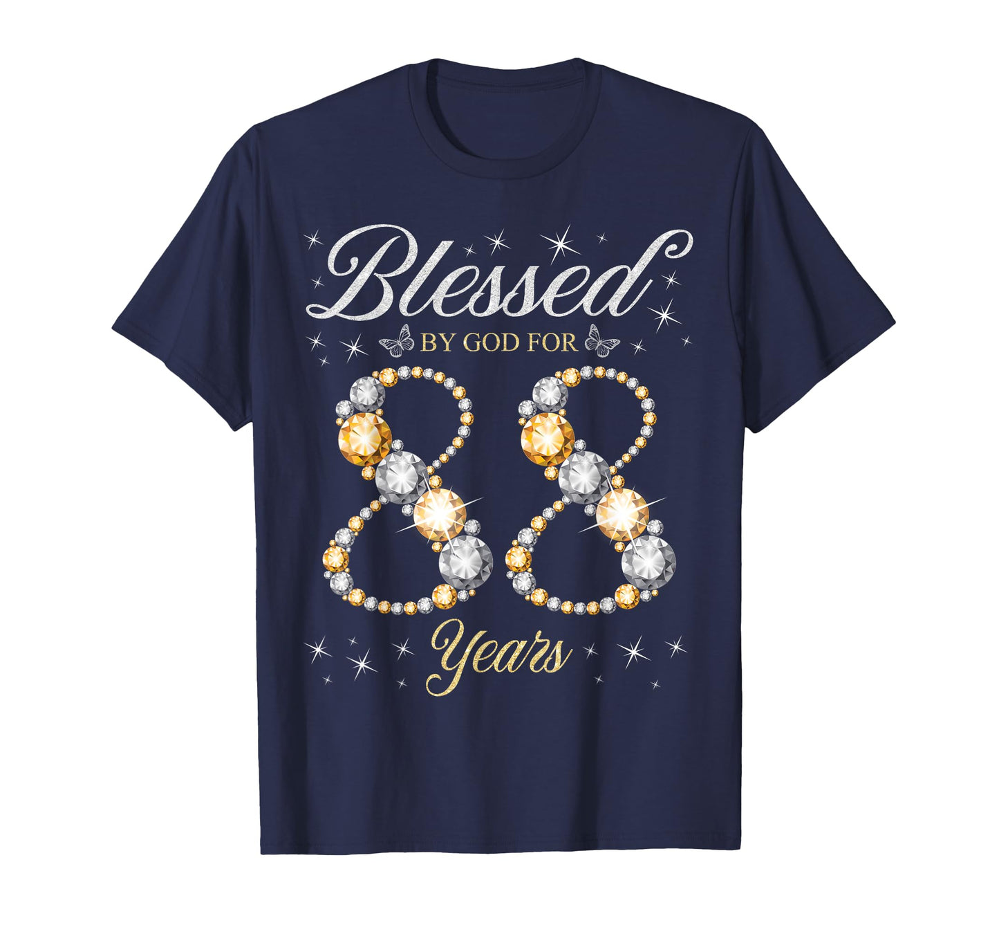 Blessed By God For 88 Years Old 88th Birthday Party T-Shirt