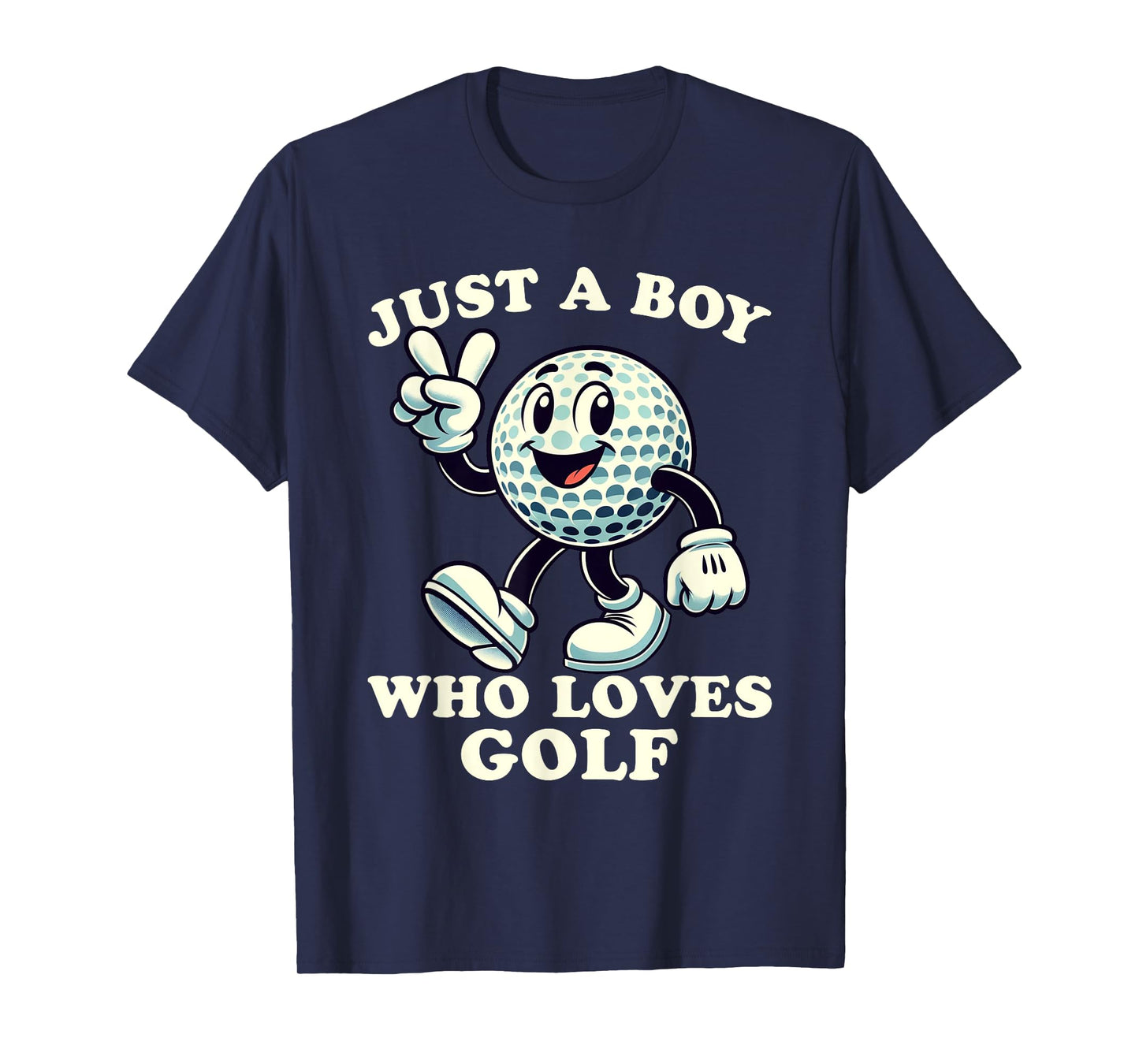 Just a Boy Who Loves Golf Funny Golf Designs Boys T-Shirt